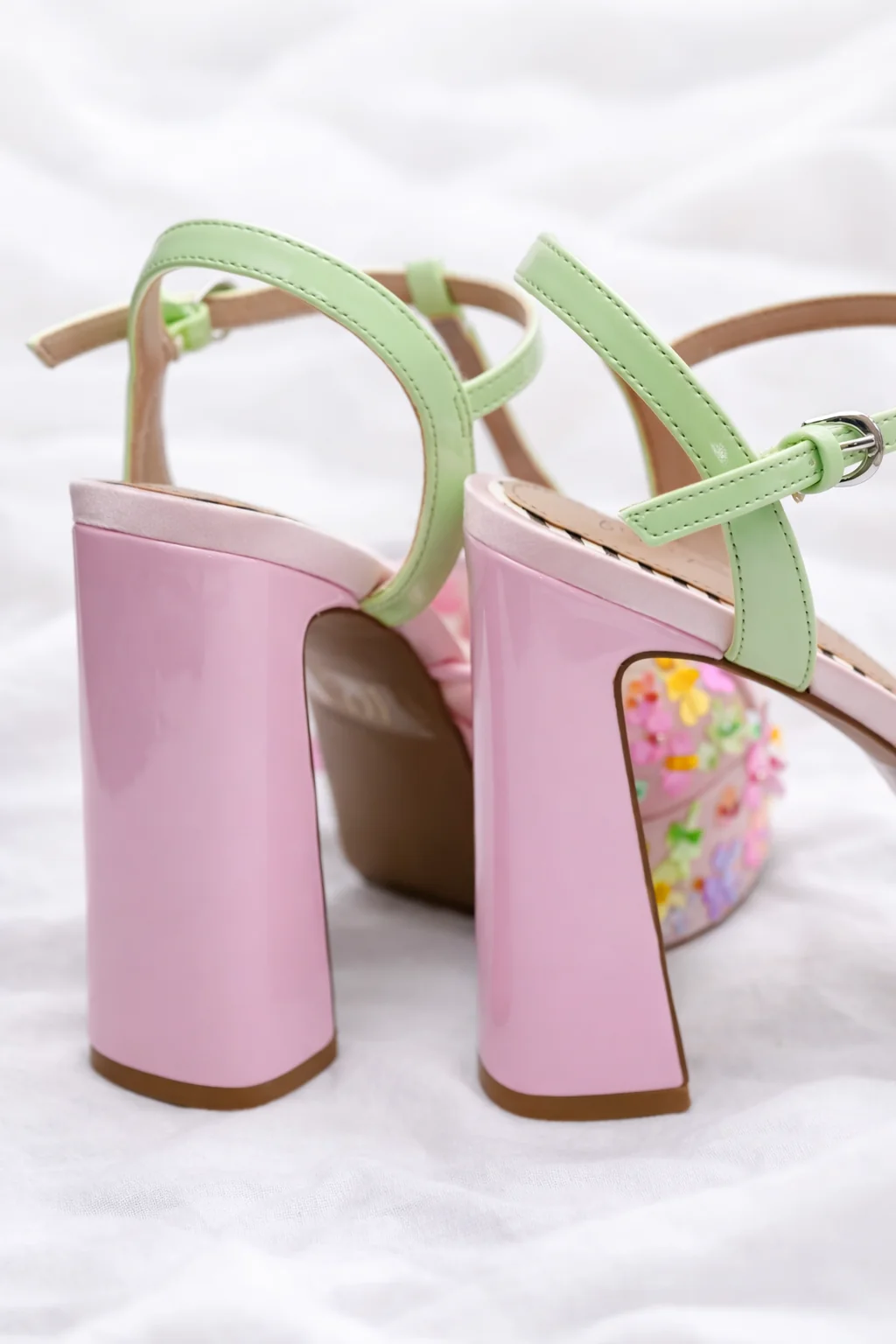 Betsey Johnson Floral Embellished Platform Block Heel - Image 4