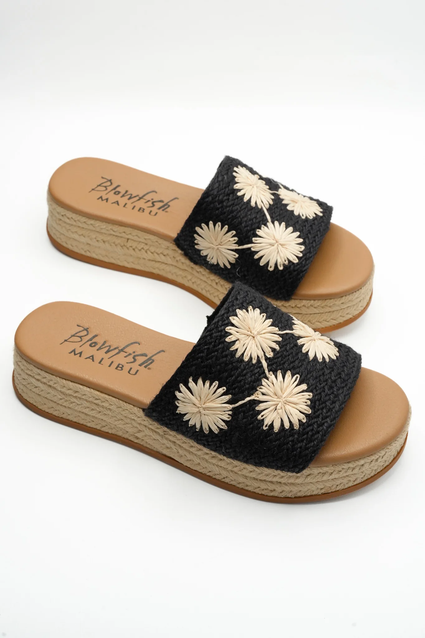 Blowfish Braided Raffia Floral Espadrille Wedge Sandal - Image 2