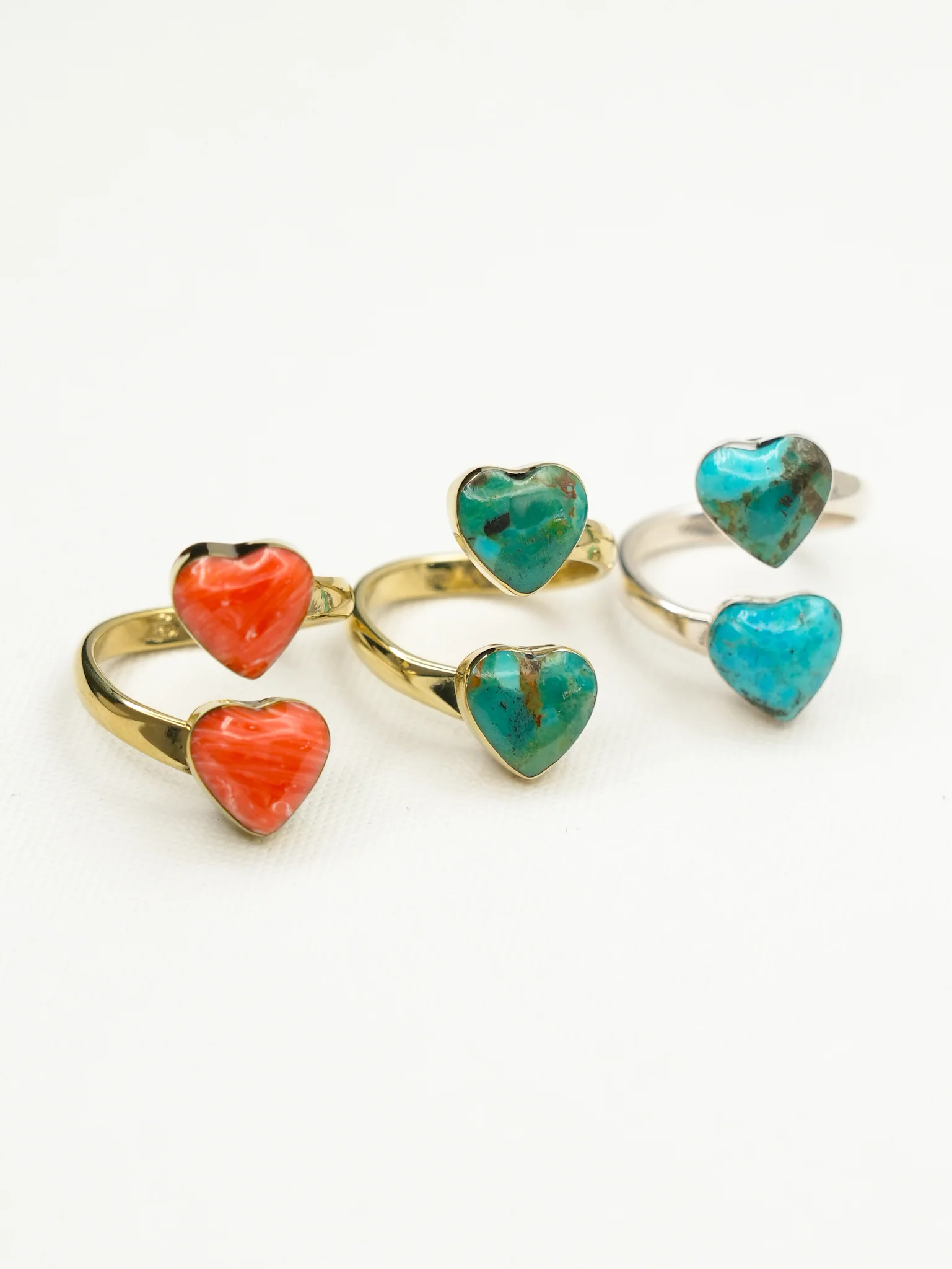 BOHO SOL Double Heart Adjustable Ring - Image 7