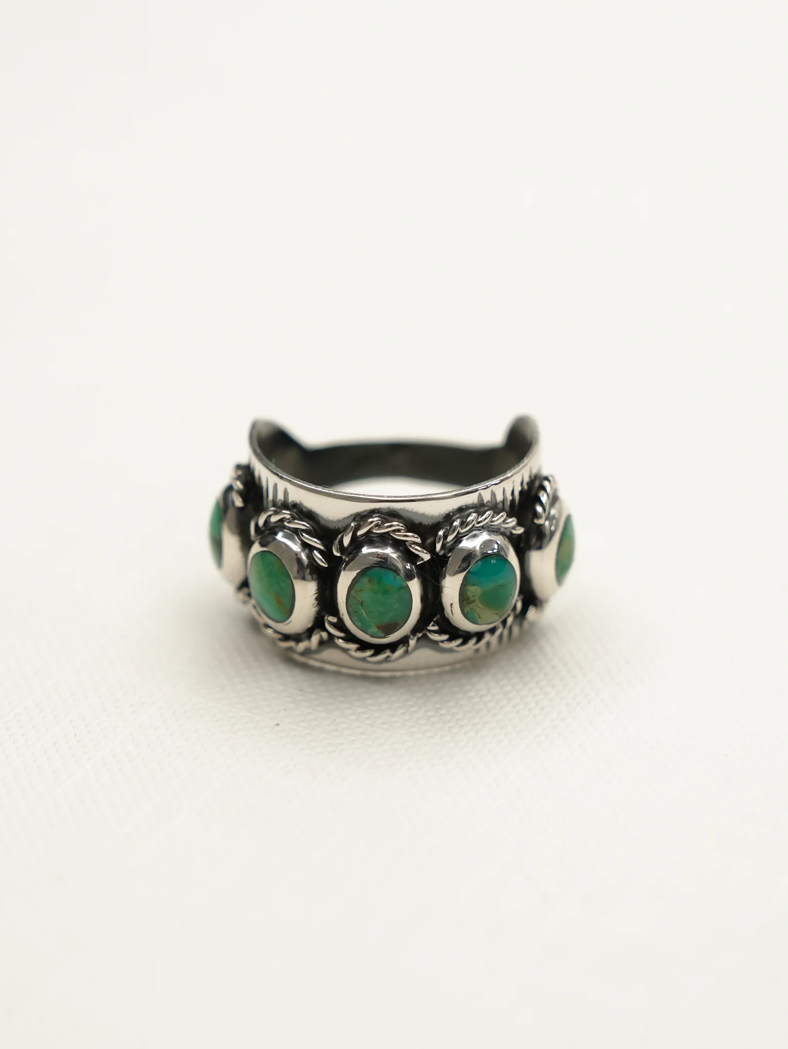 BOHO SOL Silver and Turquoise Oval Ring - Image 6