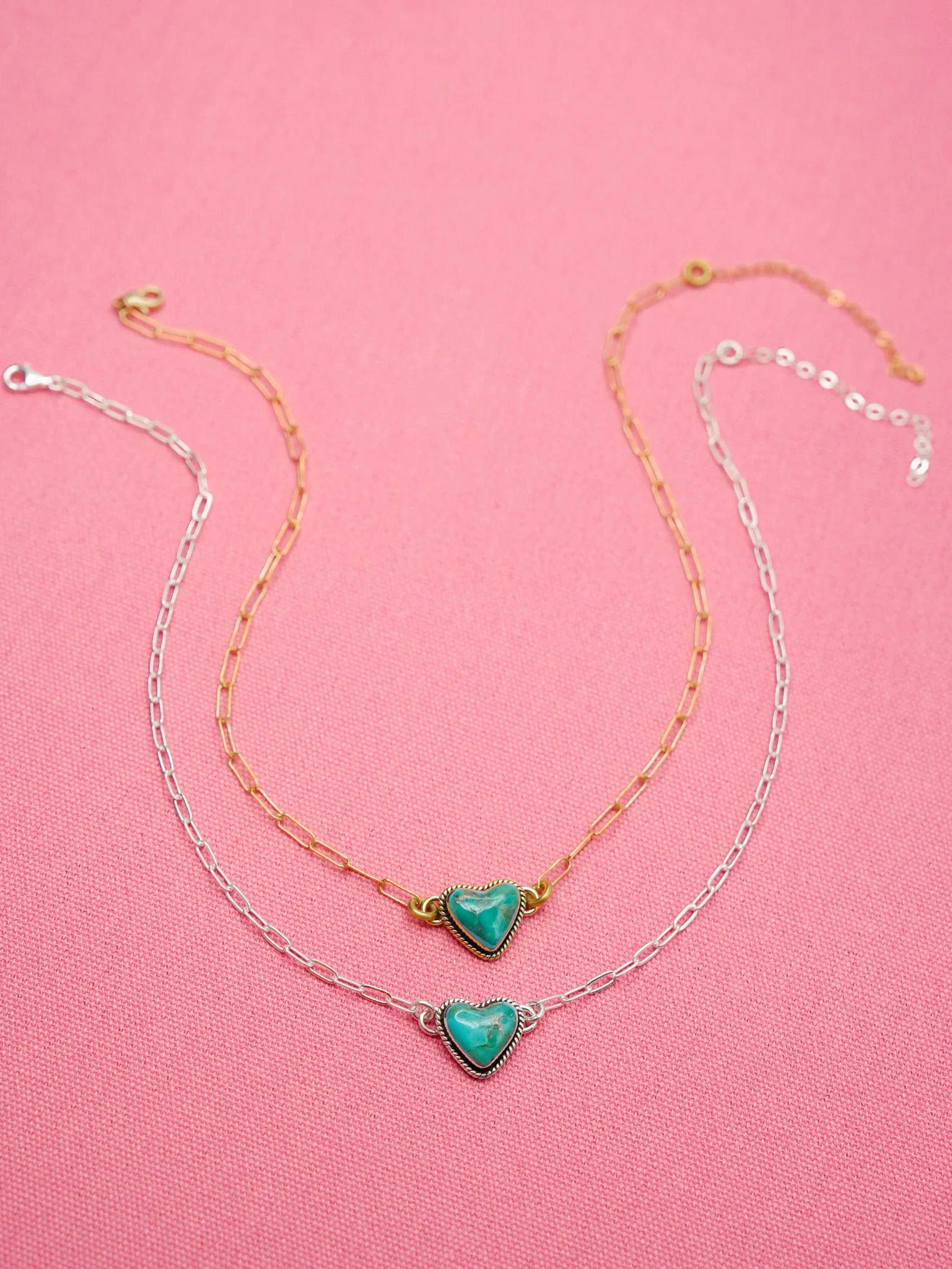 BOHO SOL Single Heart Stone Necklace - Image 5