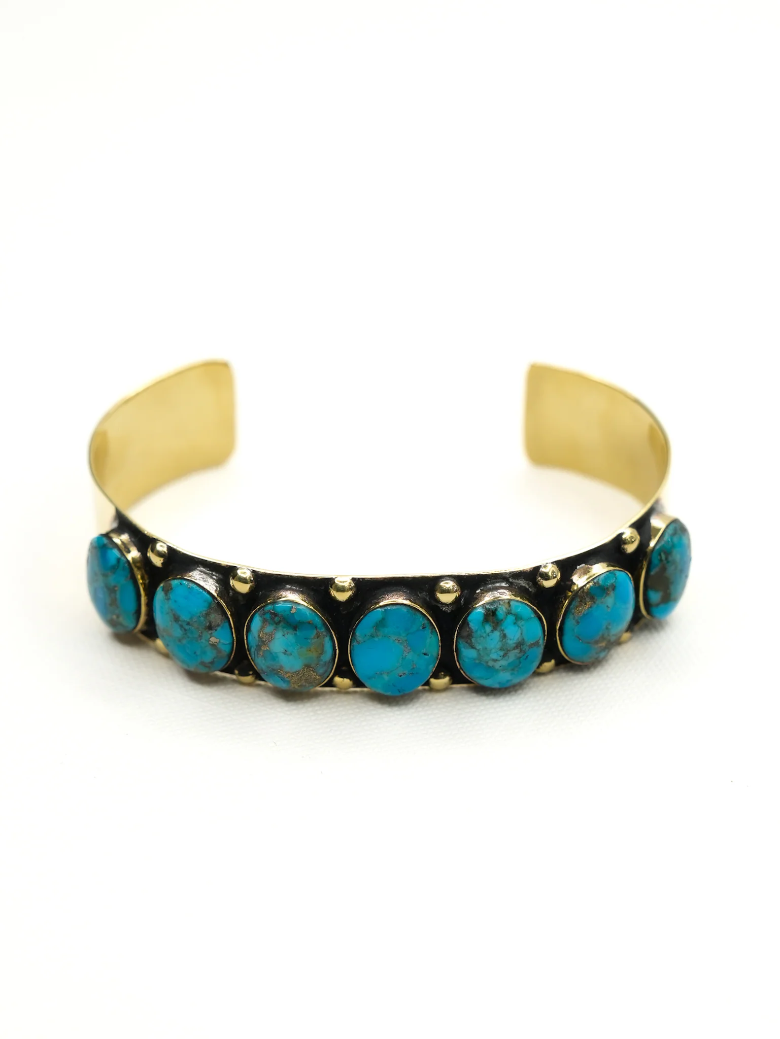 BOHO SOL Turquoise Oval Stone Cuff - Image 3