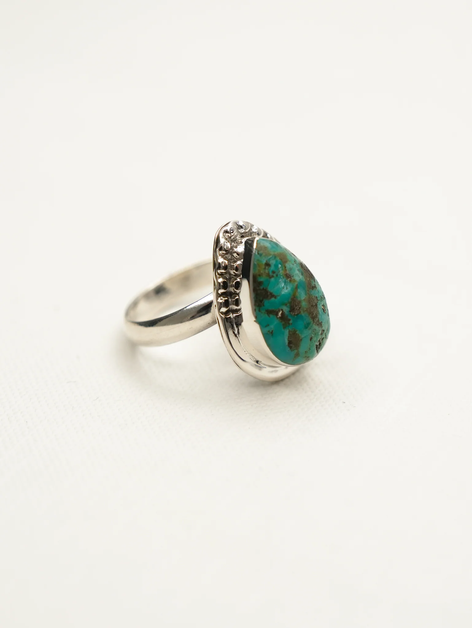 BOHO SOL Turquoise Teardrop Adjustable Ring - Image 4