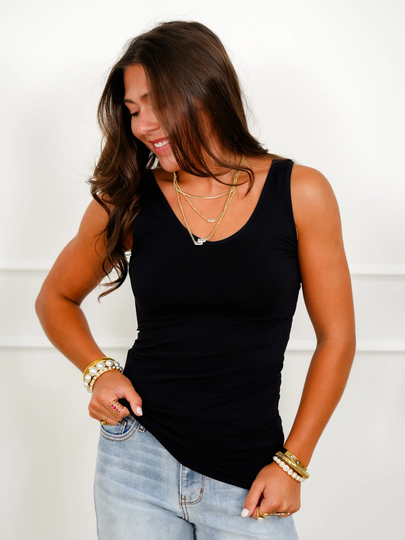 Door Buster! Plus/Reg Solid V/U Neck Tank Top - Image 11