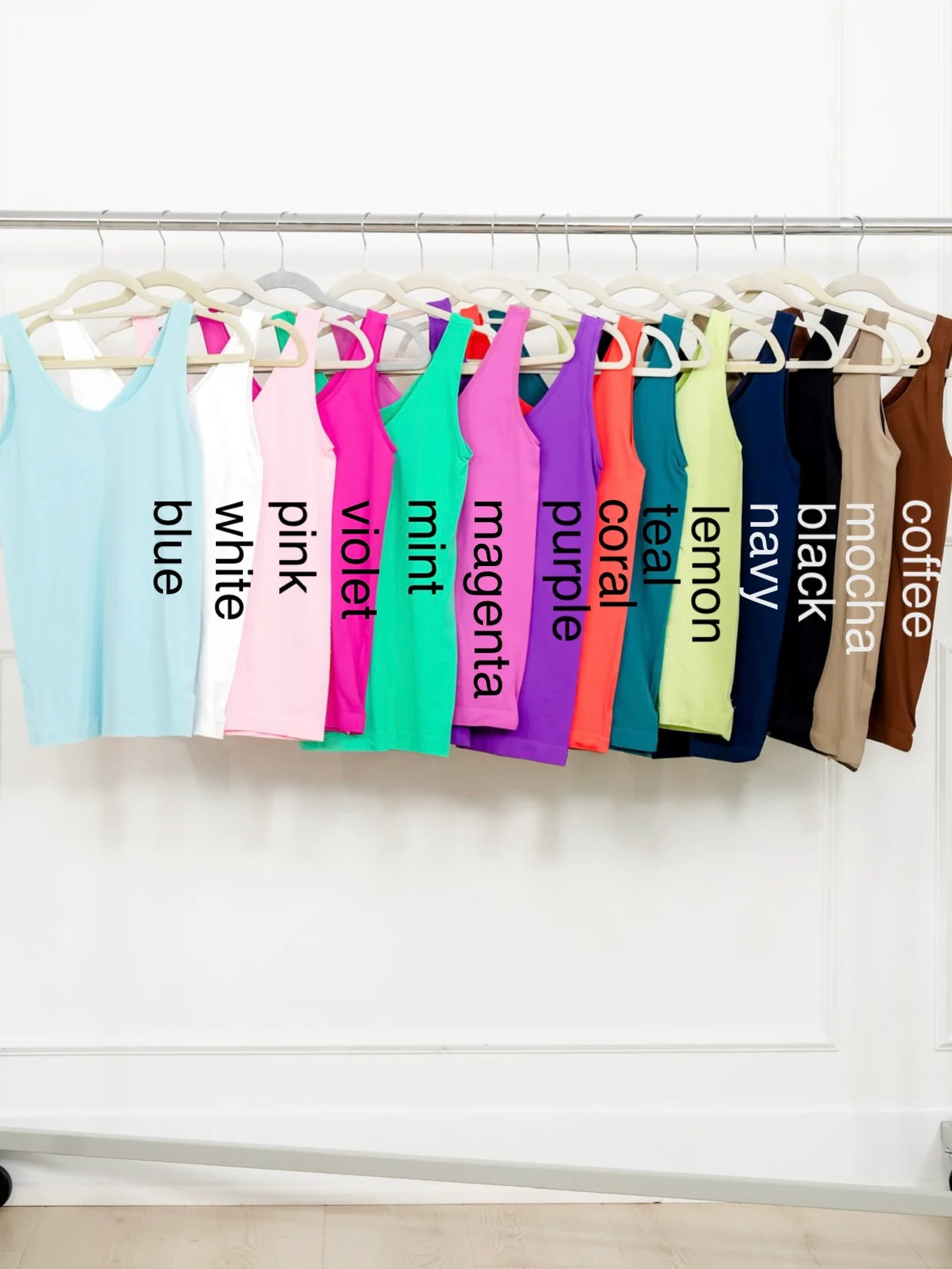 Door Buster! Plus/Reg Solid V/U Neck Tank Top - Image 3