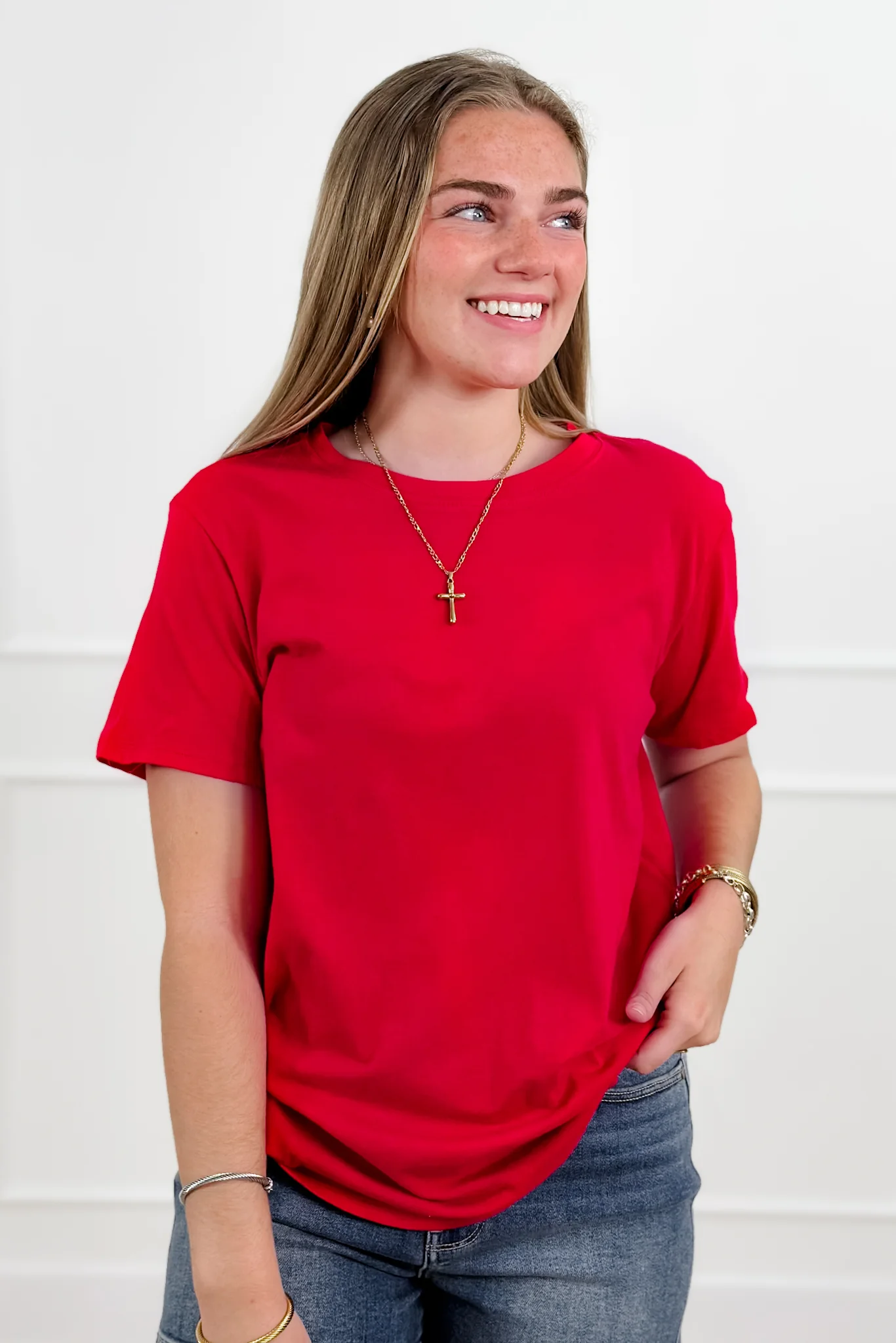 Door Buster! Plus/Reg Zenana Cotton Round Neck Tee - Image 3
