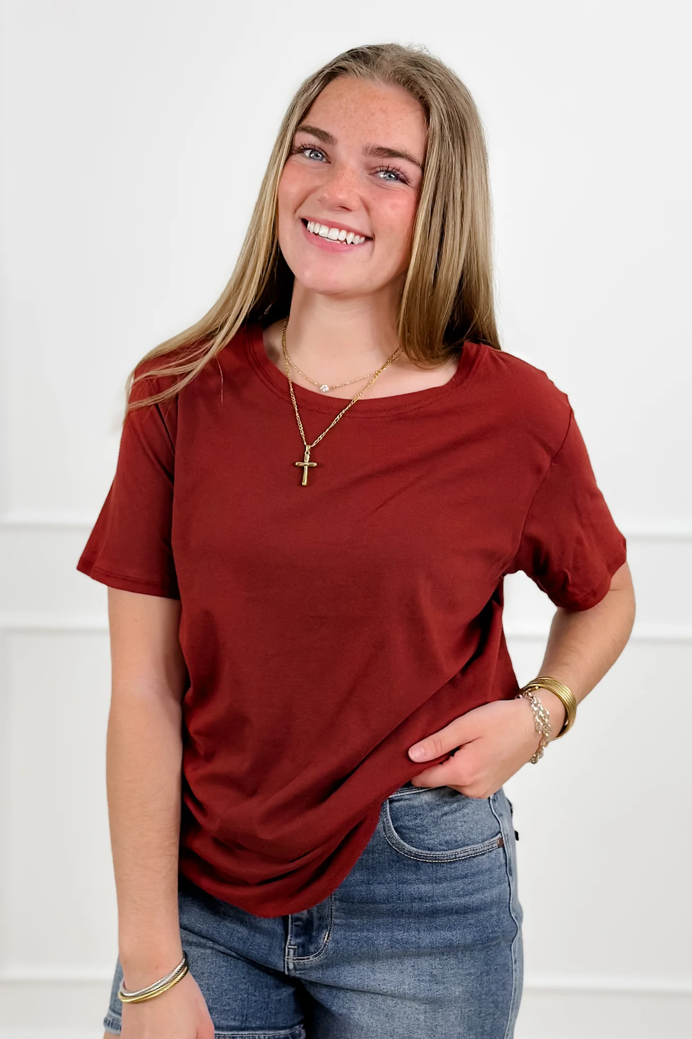 Door Buster! Plus/Reg Zenana Cotton Round Neck Tee - Image 7