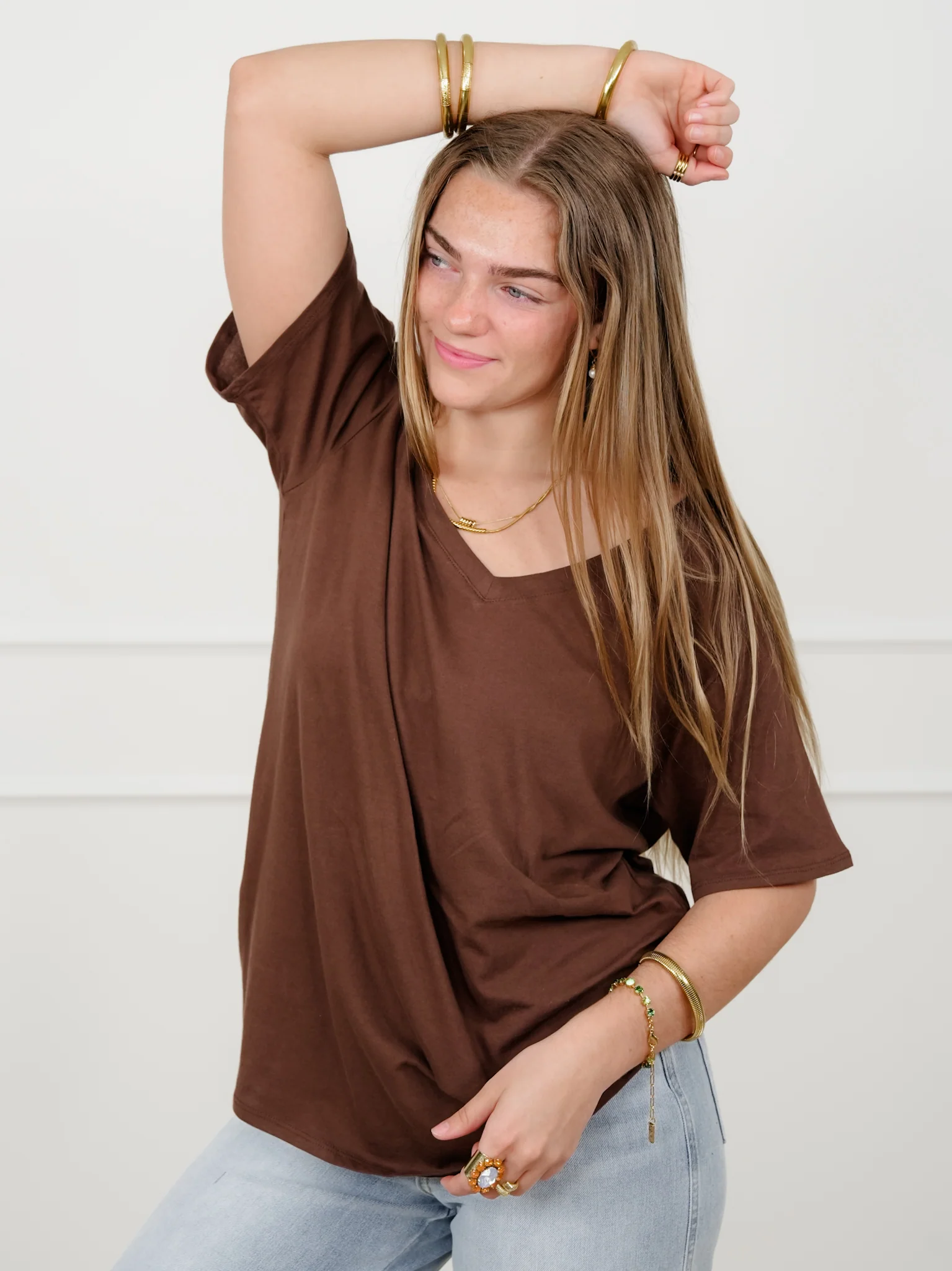 Door Buster! Plus/Reg Zenana Cotton Short Sleeve V Neck Tee - Image 2
