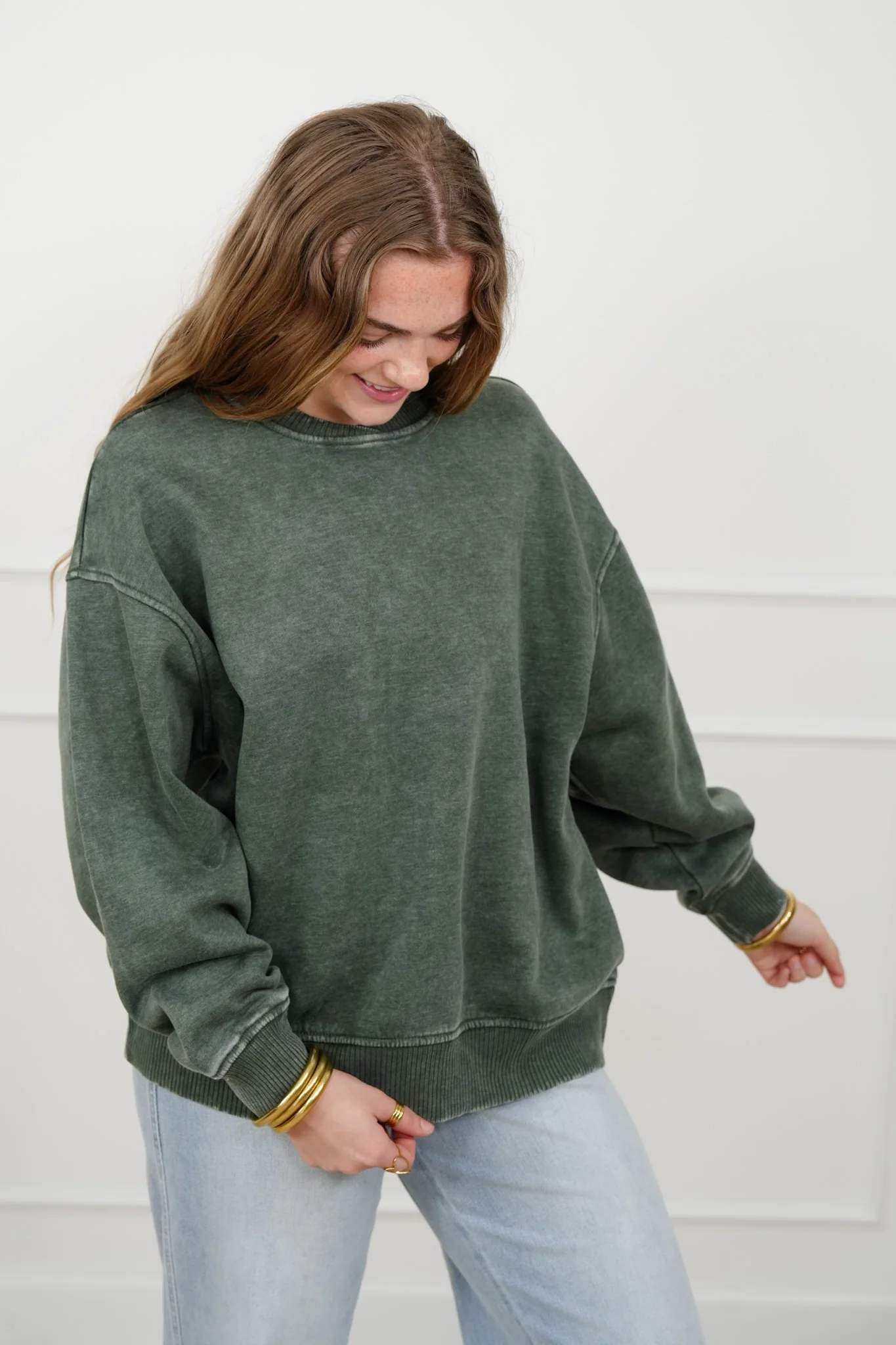 Door Buster! Zenana Acid Wash Oversized Fleece Pullover - Image 4