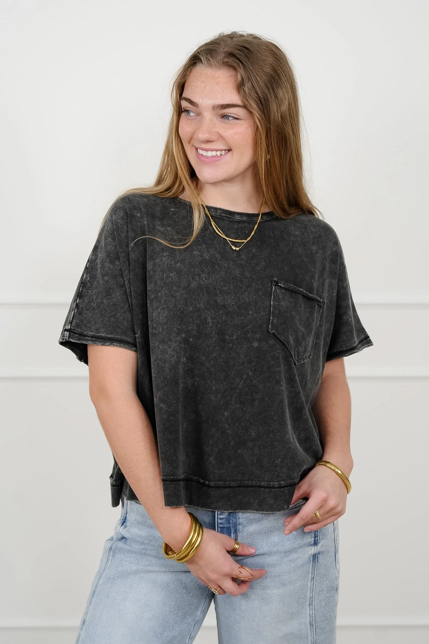 Door Buster! Zenana Acid Washed Oversized Top - Image 8