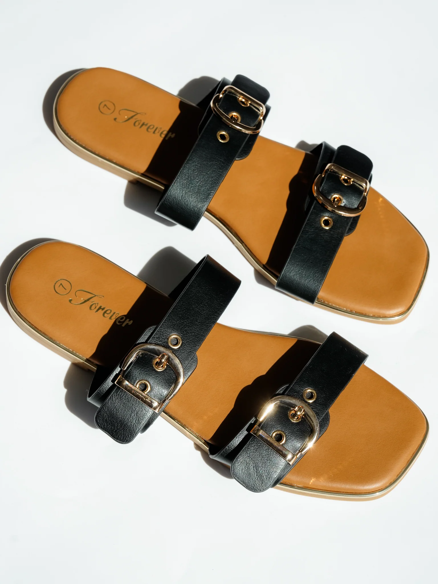 Double Buckle Strap Slide Sandal - Image 6