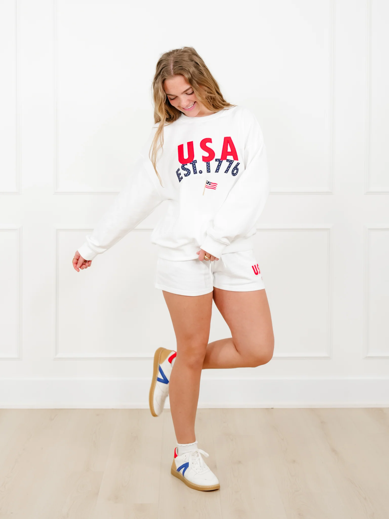 Embroidered "USA" Long Sleeve Pullover - Image 6