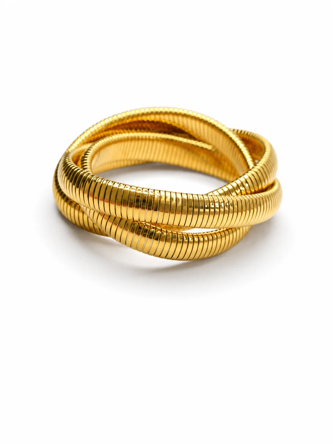 Golden Serpent Coil Bracelet - Image 2