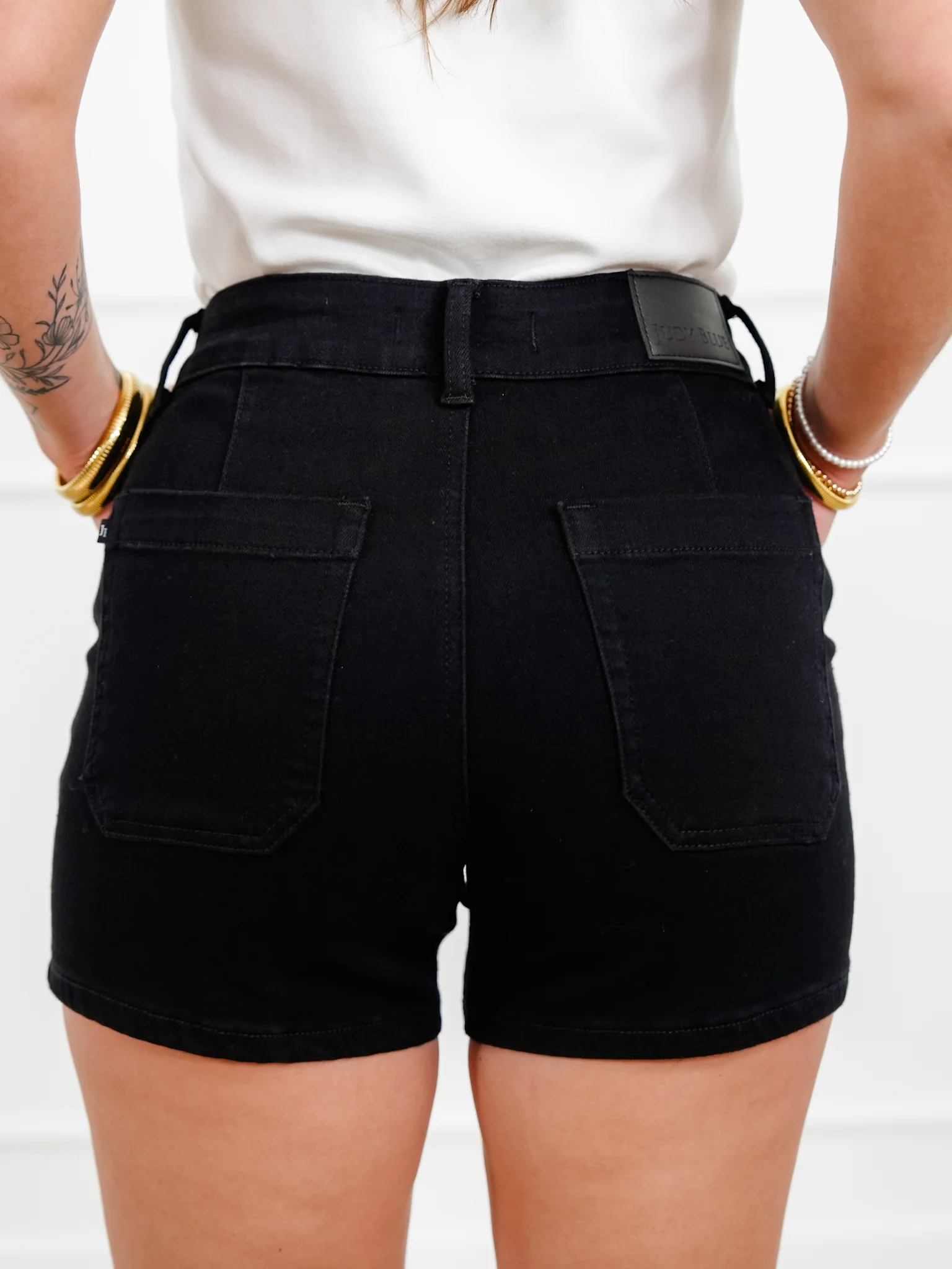 Judy Blue Black Trouser Shorts - Image 5