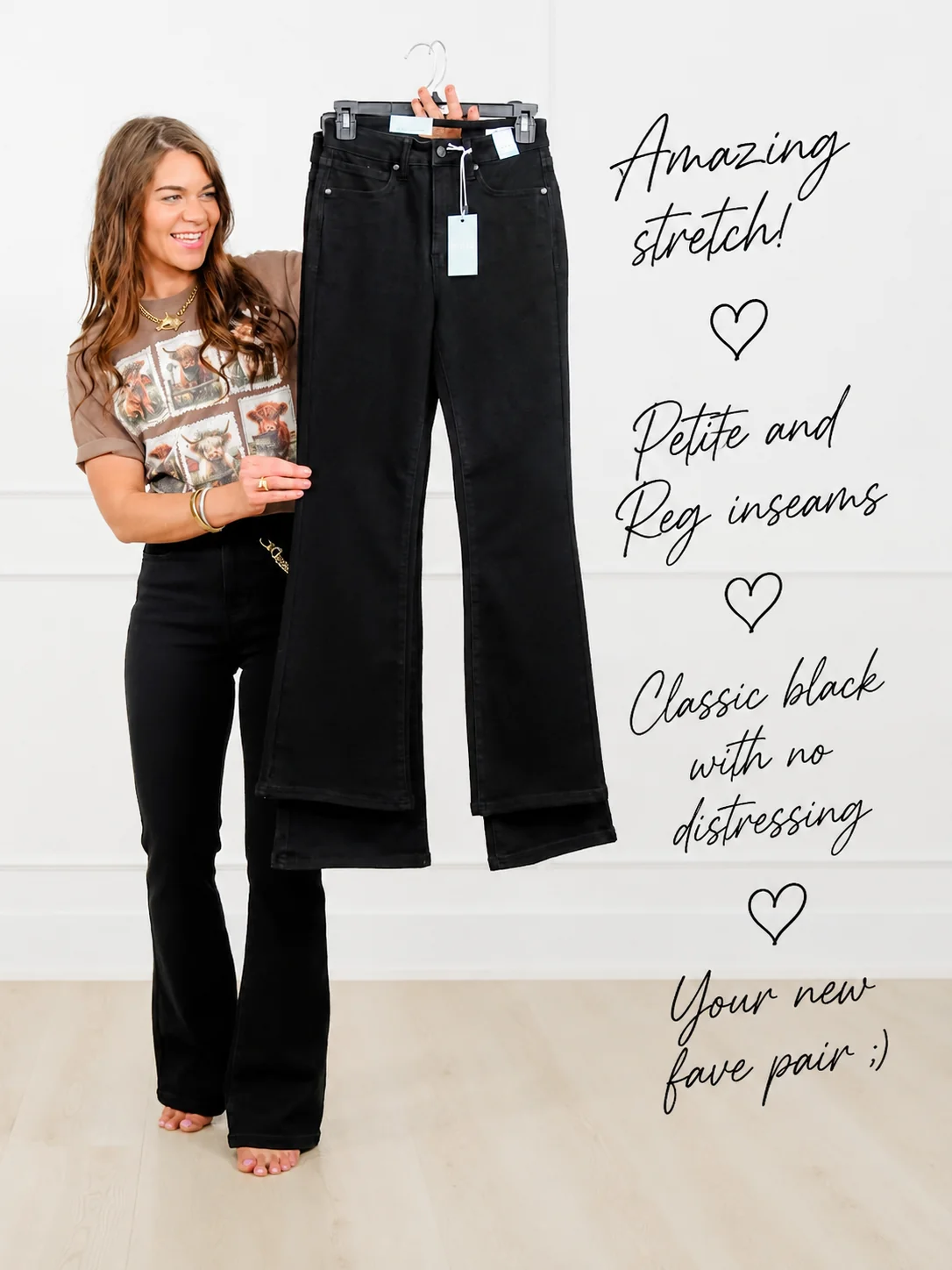Judy Blue High Rise Black Petite/Reg Tummy Control Bootcut Jeans - Image 13