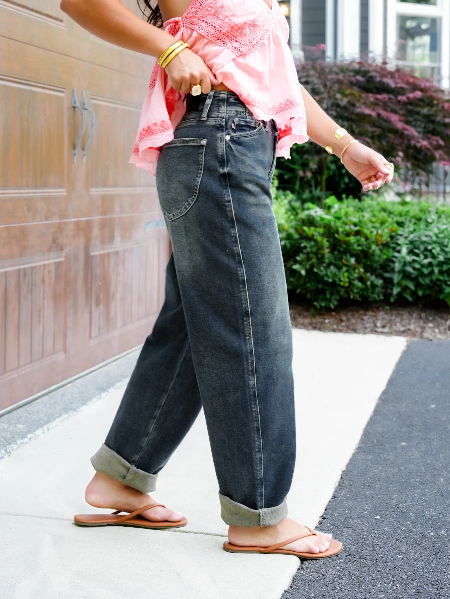 Judy Blue High Rise Medium Wash Marlow Arc Leg Jeans with Double Button - Image 4