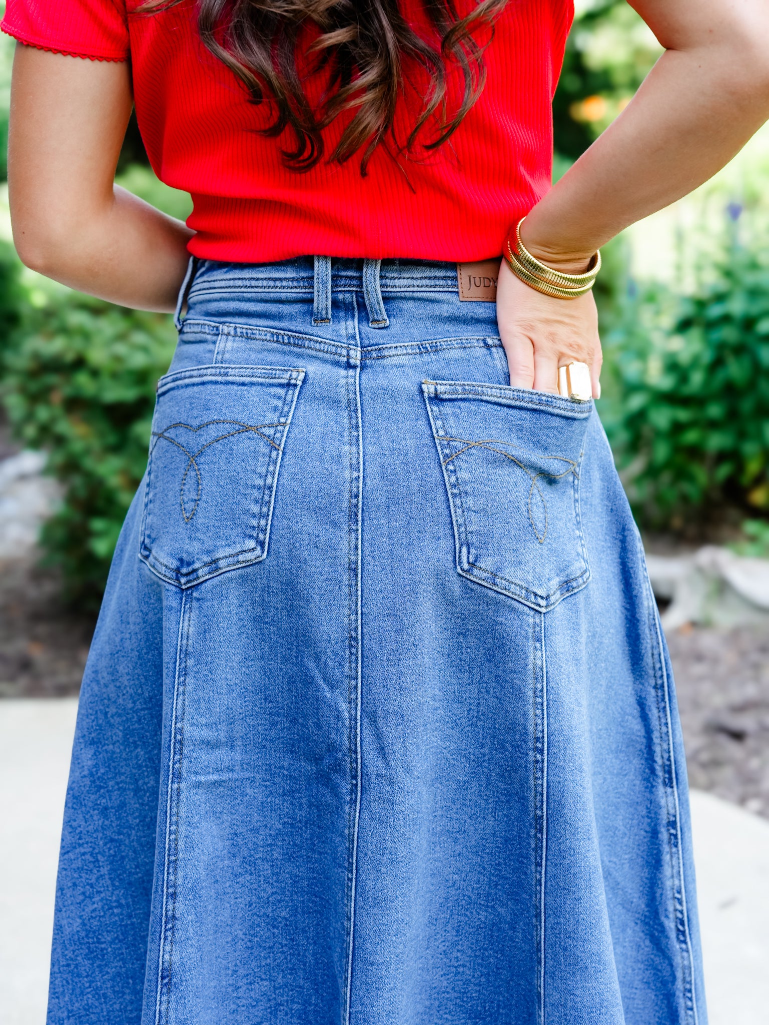 Judy Blue Medium Wash Lasso Skirt - Image 2