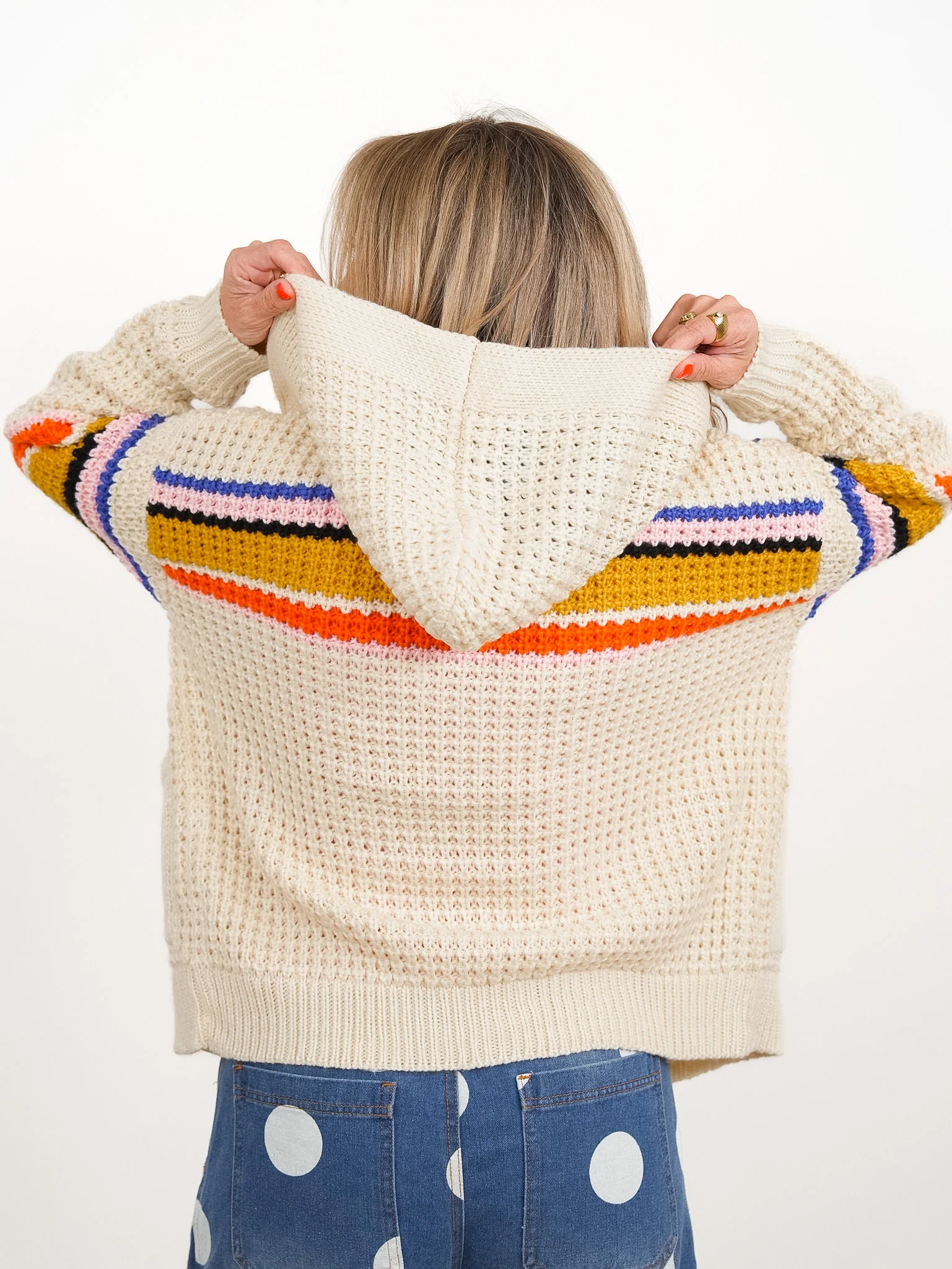 Knit Long Sleeve Button Down Cardigan - Image 4
