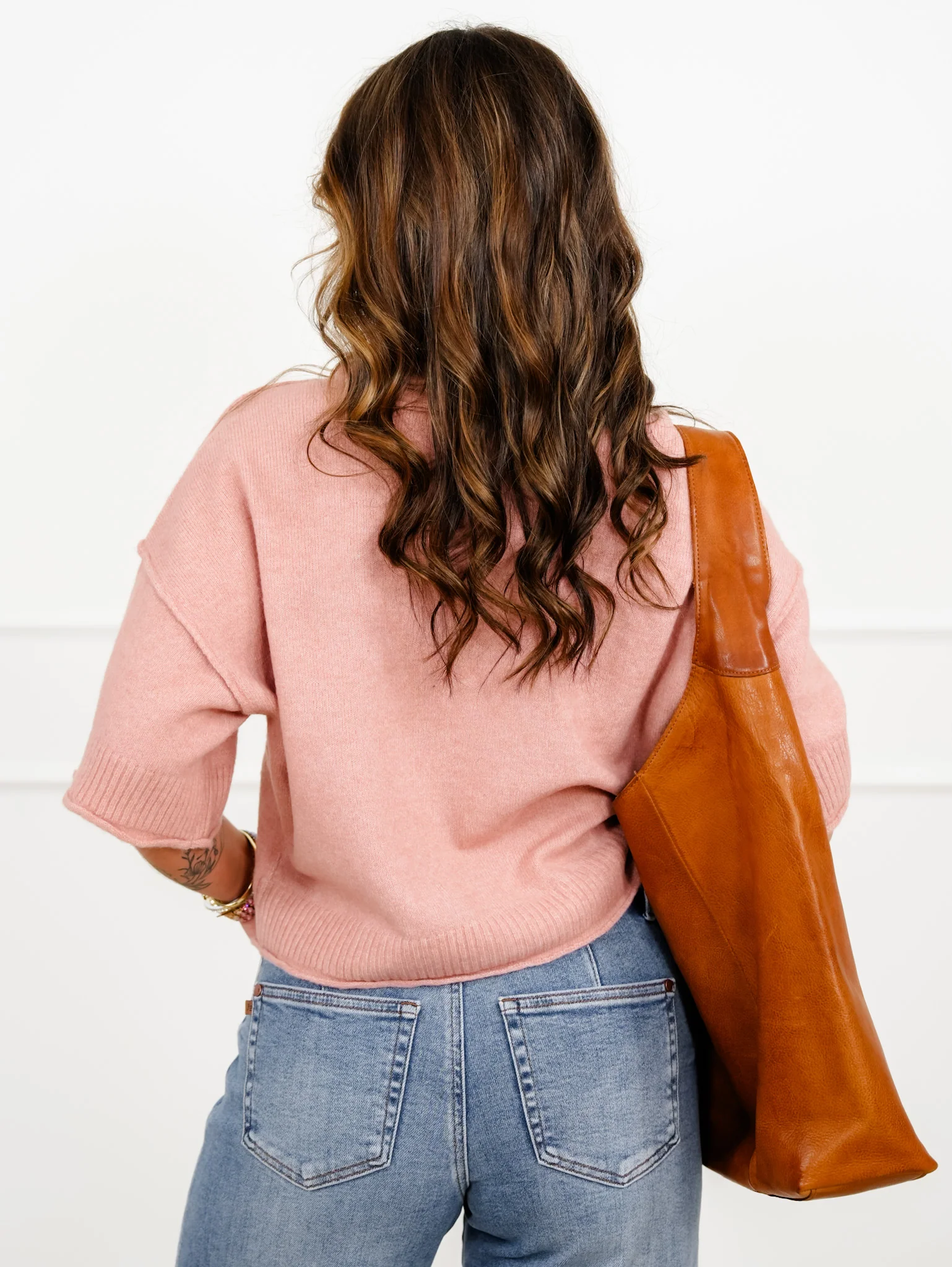 Knit Solid Color Short Sleeve Top - Image 9