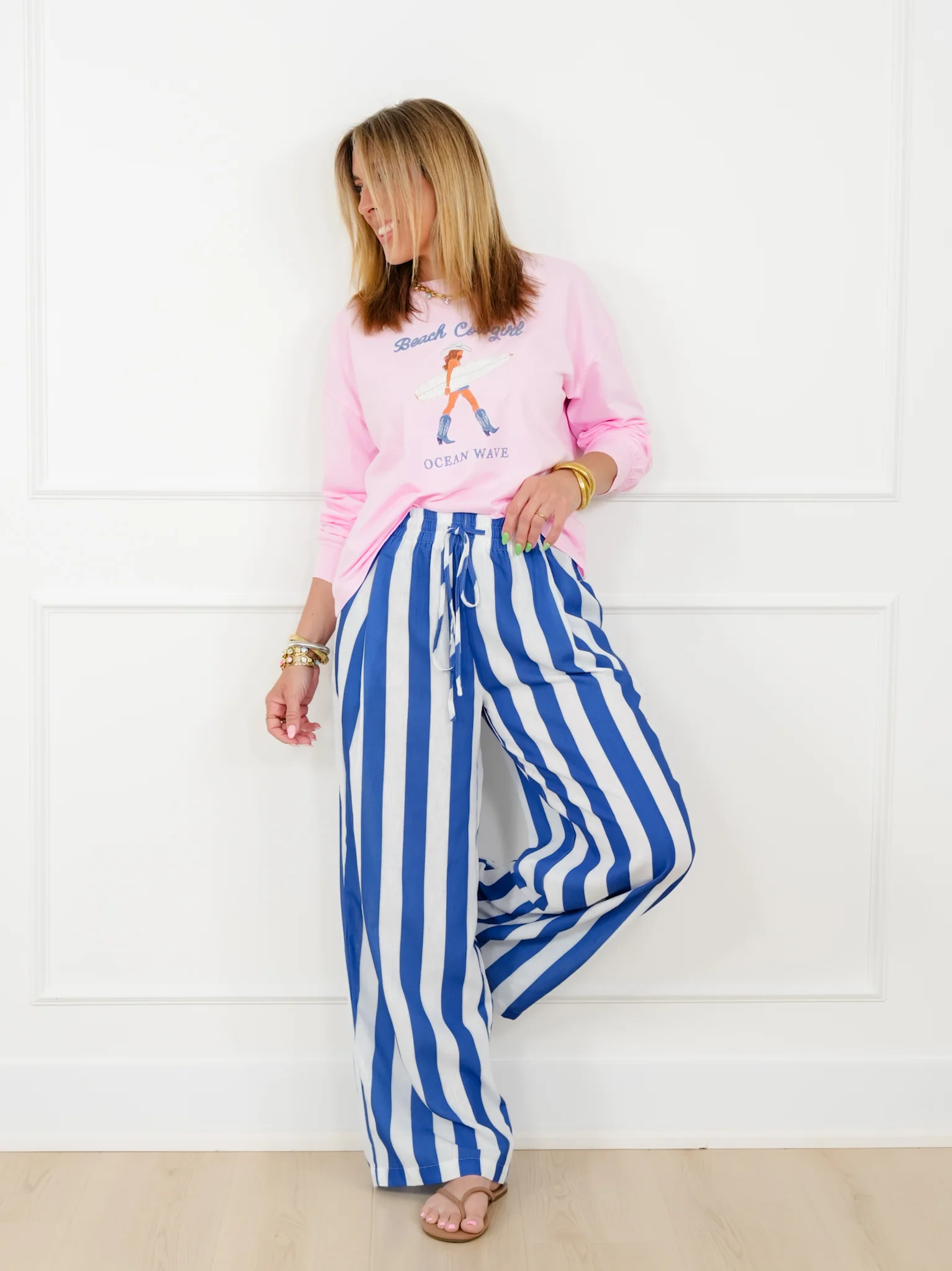 Long Sleeve "Beach Cowgirl" Graphic Tee - Image 3