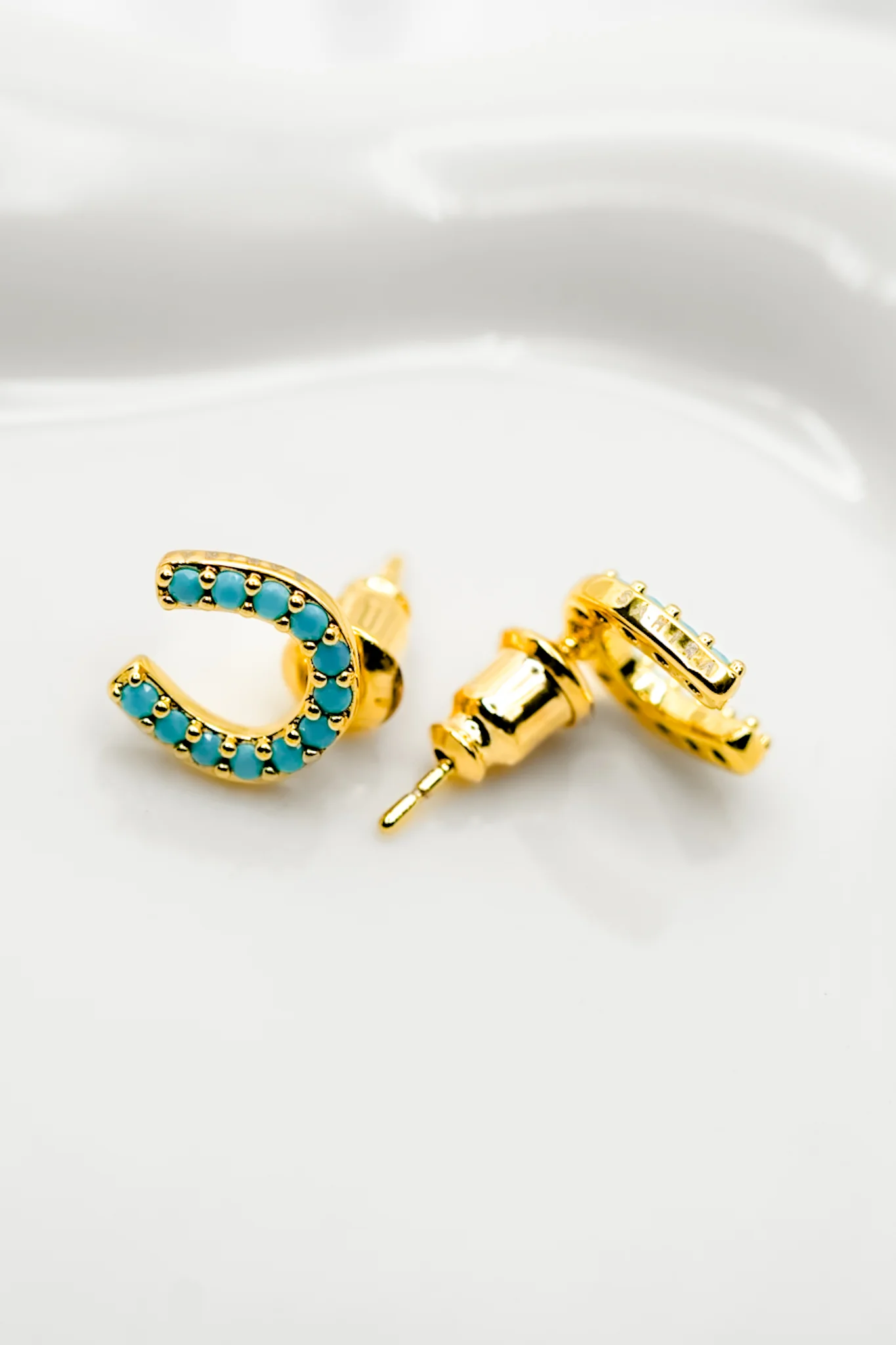 Lucky Stud Turquoise Earrings - Image 2