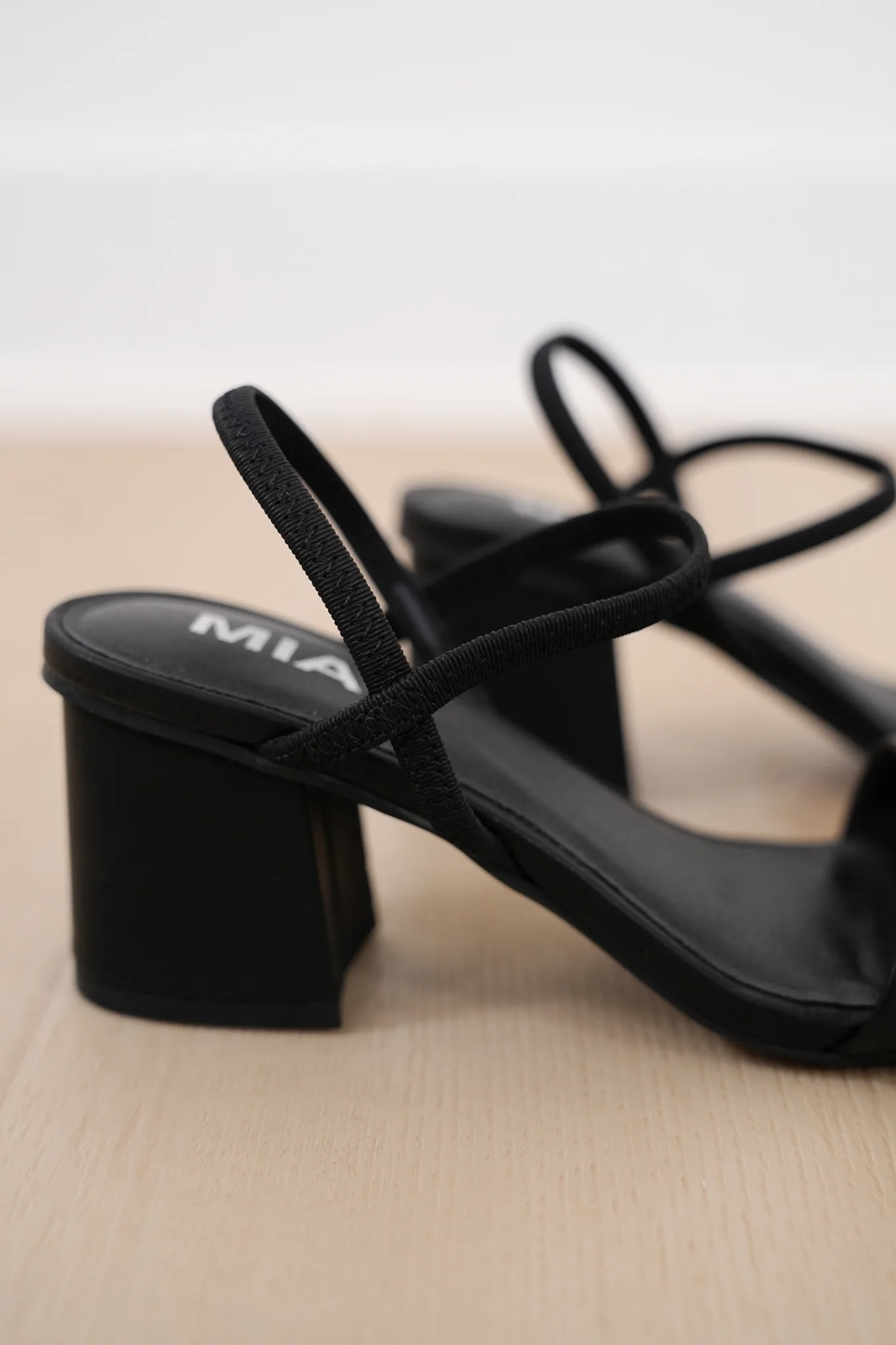 MIA Minimal Vegan Leather Block Heel Sandal - Image 6