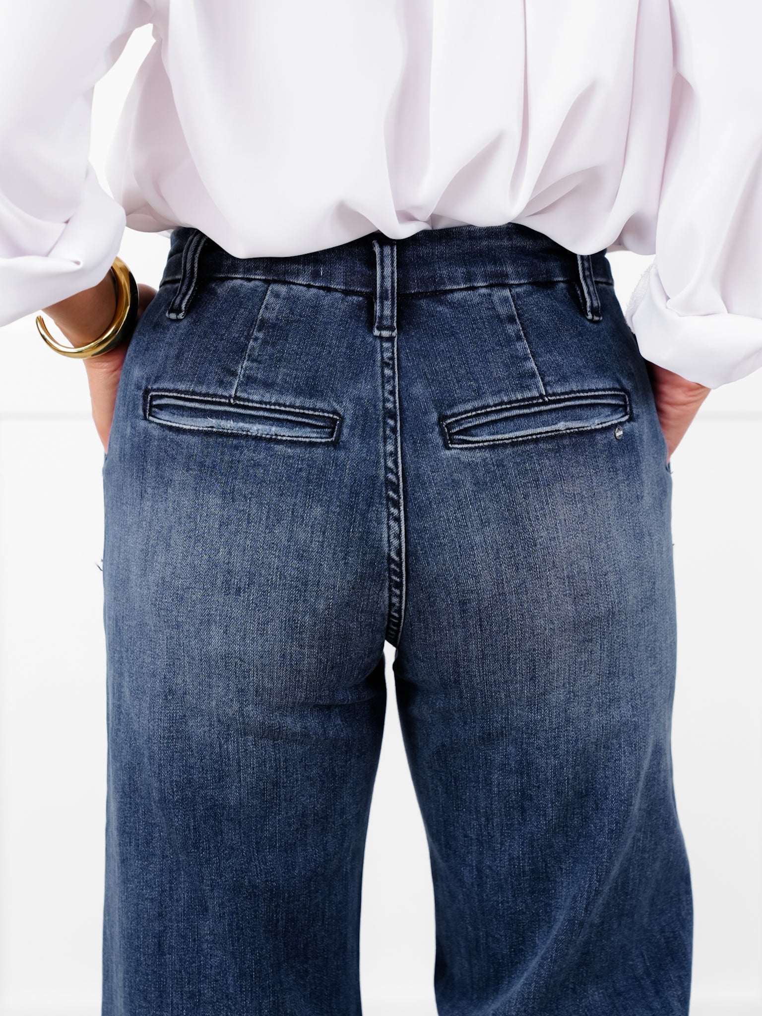 Mica High Rise Dark Wash Wide Leg Jeans - Image 3