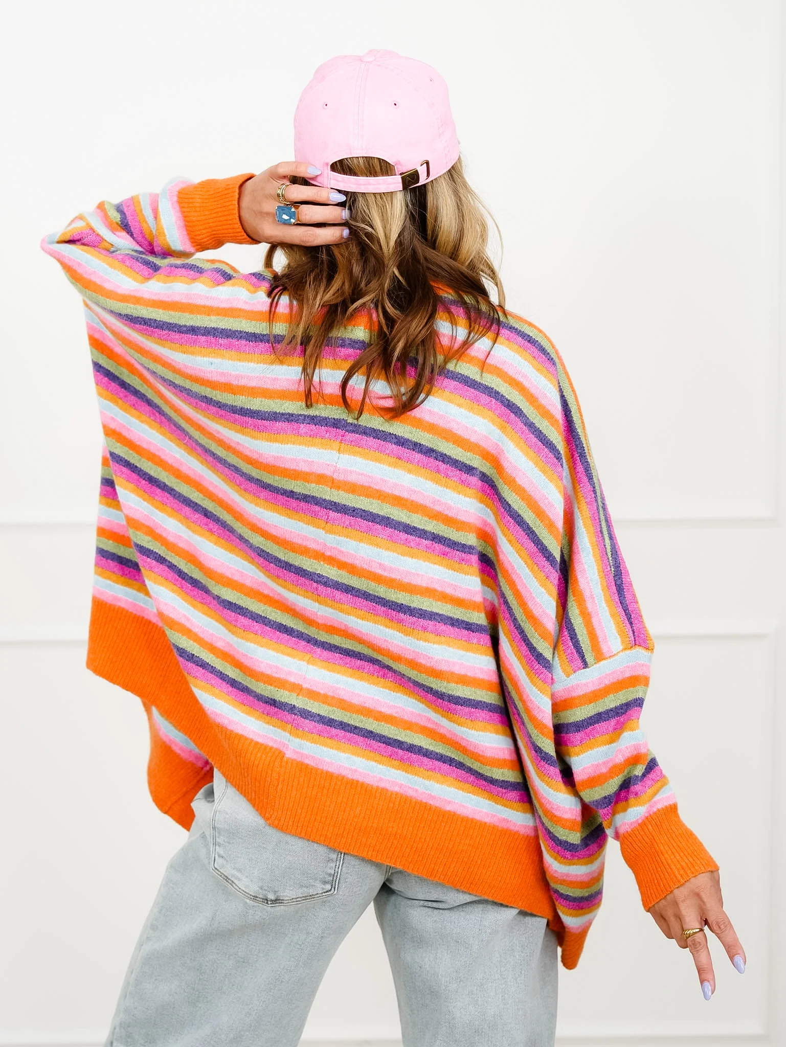 Restock! Multi Stripe Long Sleeve Button Down Cardigan - Image 4
