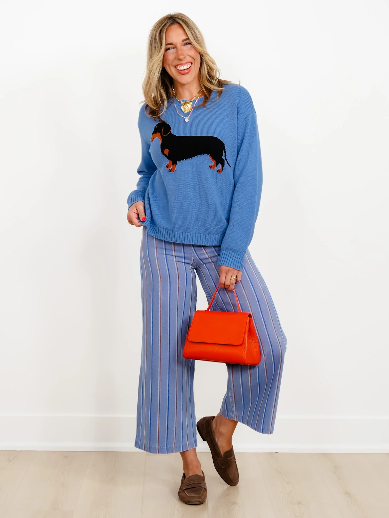 Multi Stripe Print High Waist Wide Leg Pants - Image 2