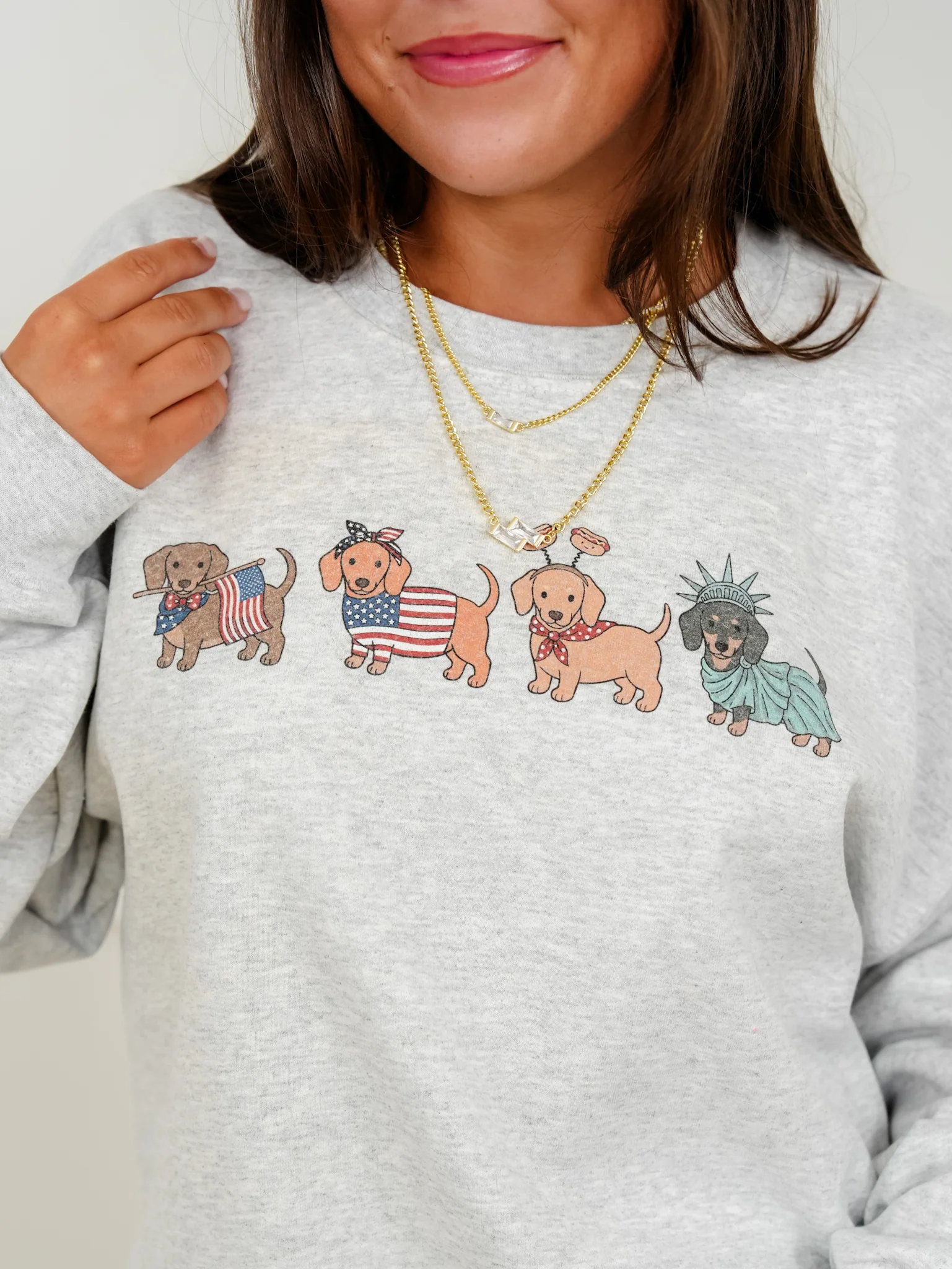 Plus/Reg Long Sleeve American Dogs Graphic Sweatshirt - Image 4