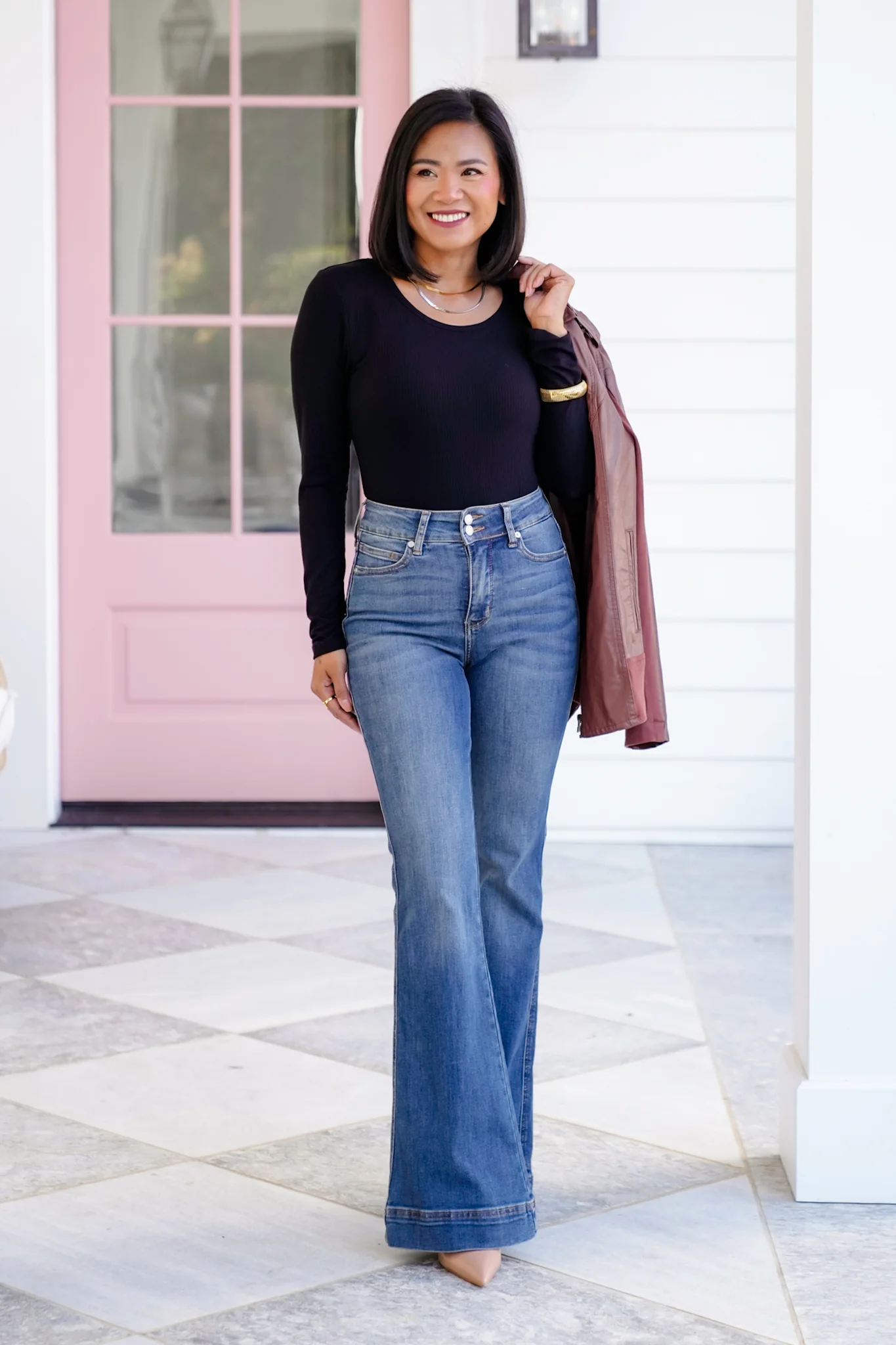 Restock! Plus/Reg Ribbed Long Sleeve Scoop Neck Top - Image 9
