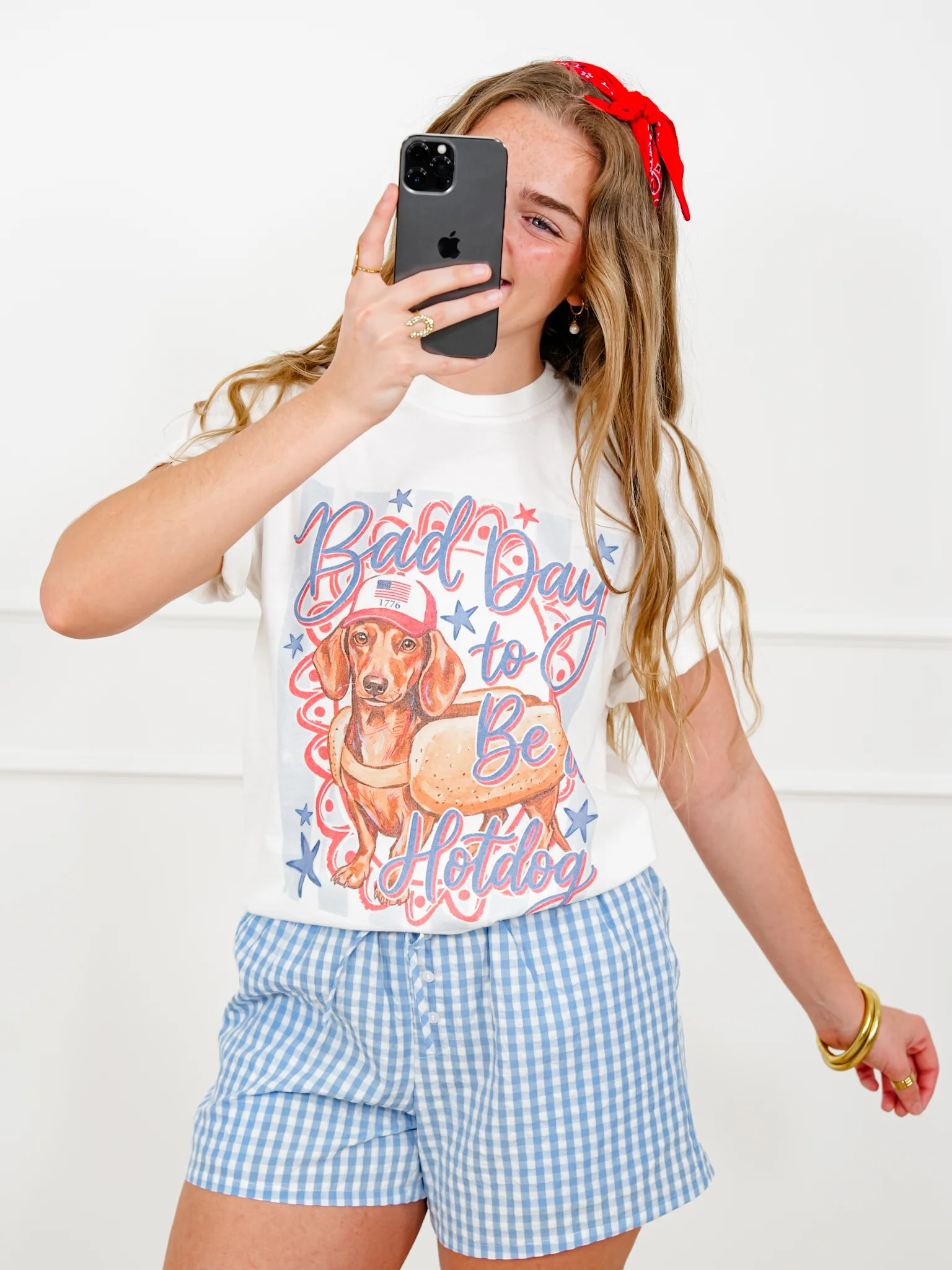 Plus/Reg Short Sleeve "Bad Day To Be A Hot Dog" Graphic Tee - Image 2