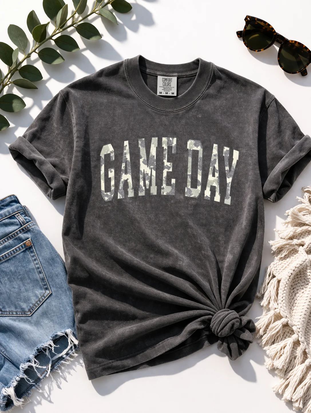 Plus/Reg Short Sleeve "Camo Game Day" Graphic Tee