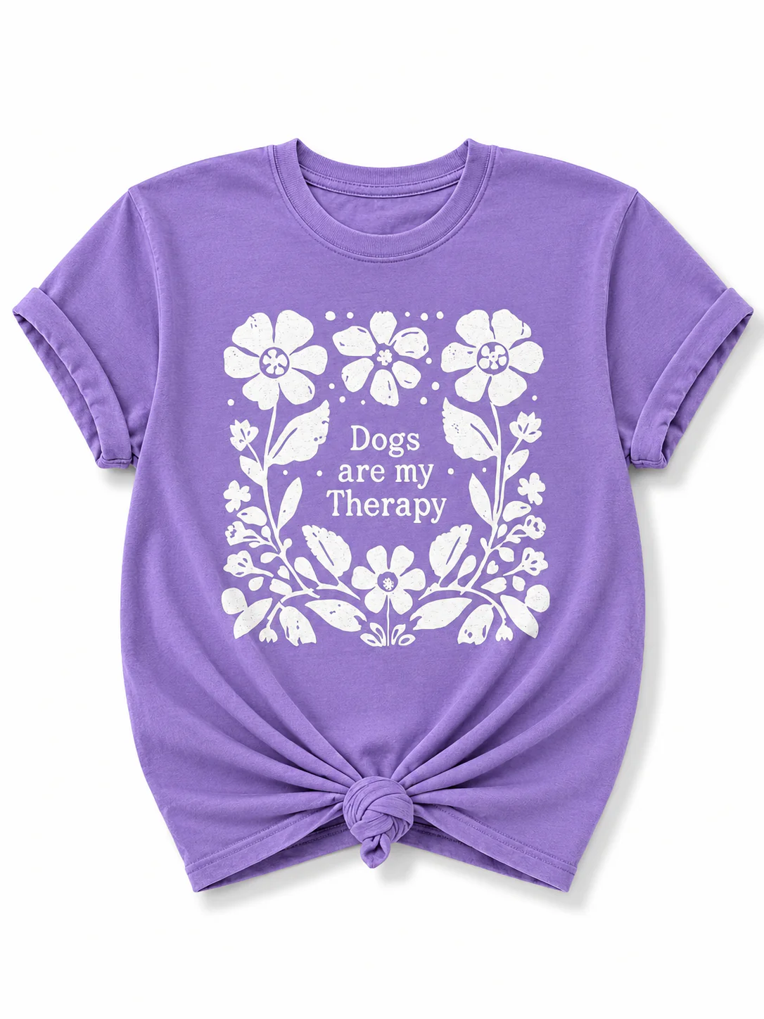 Plus/Reg Short Sleeve Dogs are My Therapy Graphic Tee