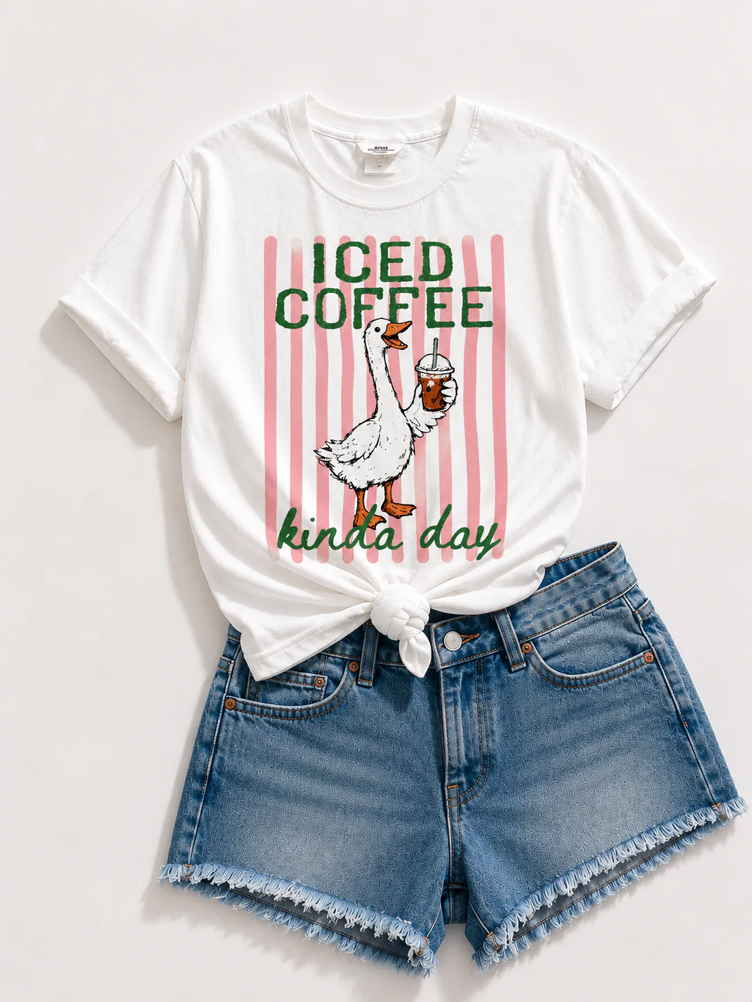 Plus/Reg Short Sleeve "Iced Coffee Kind Day" Graphic Tee