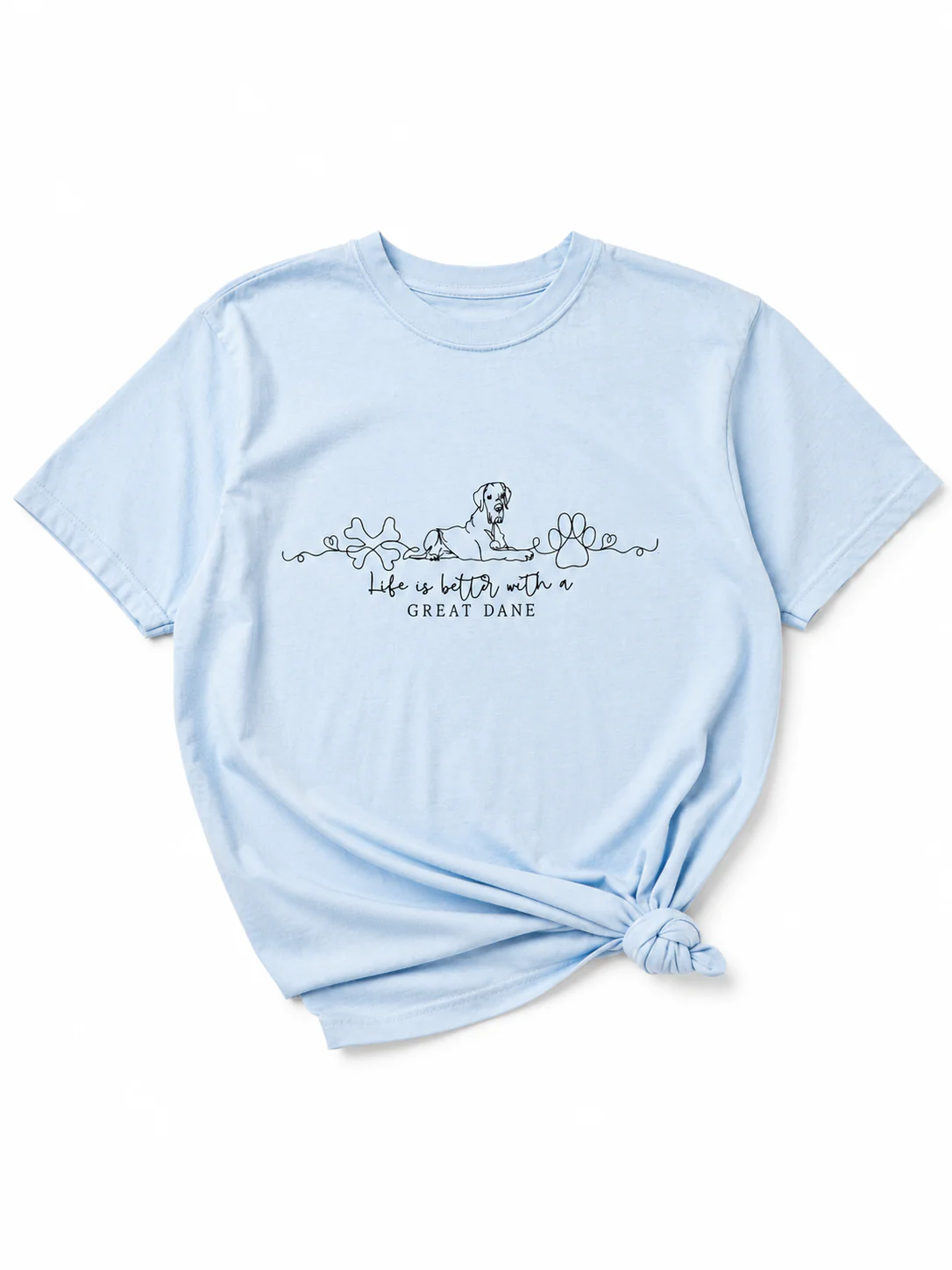 Plus/Reg Short Sleeve "Life Is Better with a Great Dane" Graphic Tee