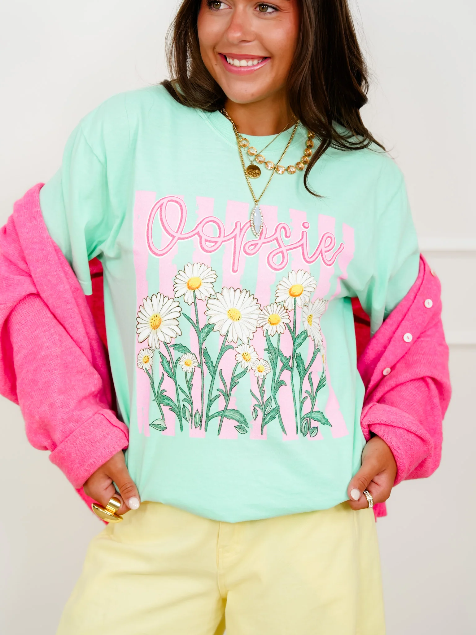 Plus/Reg Short Sleeve "Oopsie Daisy" Graphic Tee - Image 2