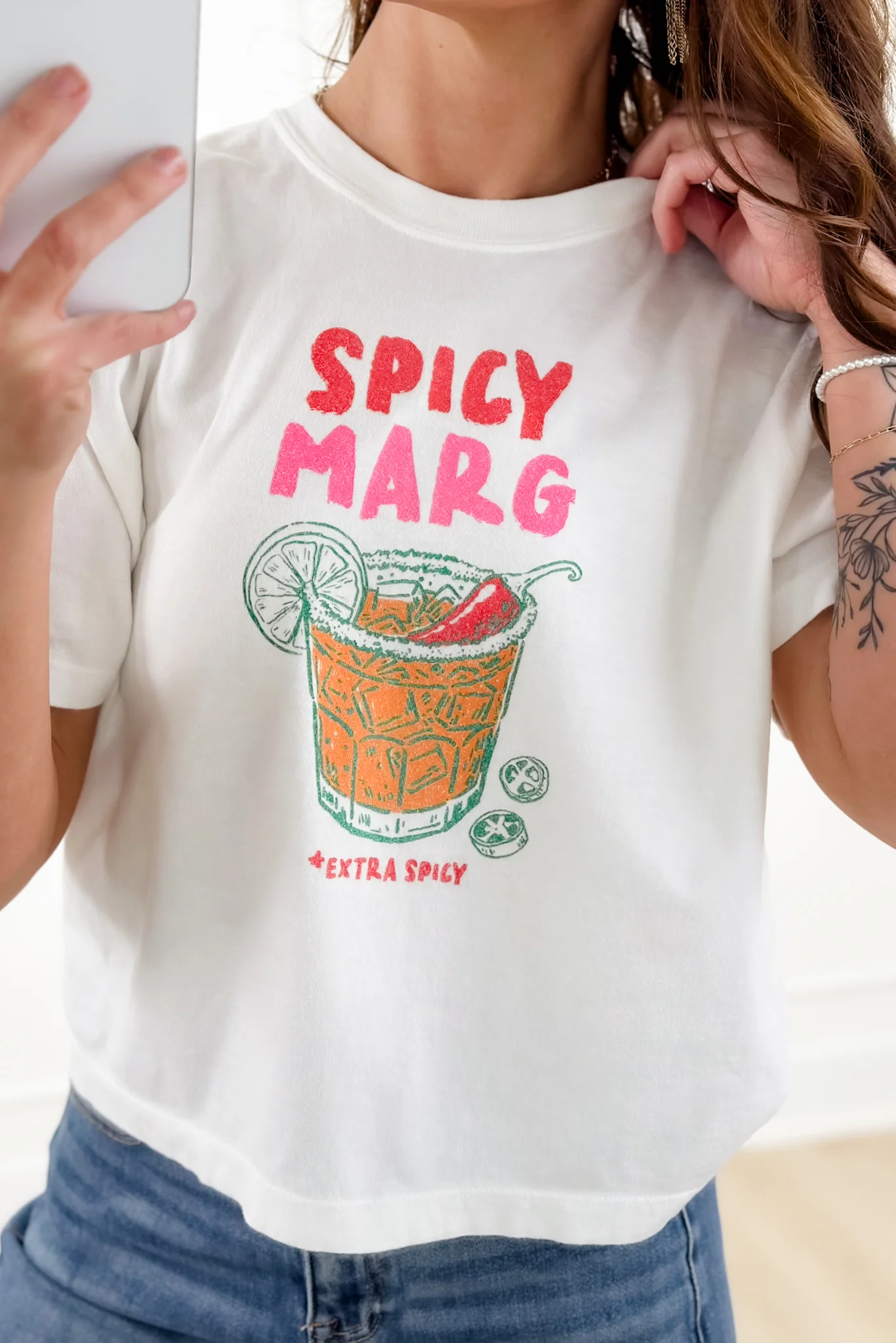 Plus/Reg Short Sleeve "Spicy Marg" Graphic Tee