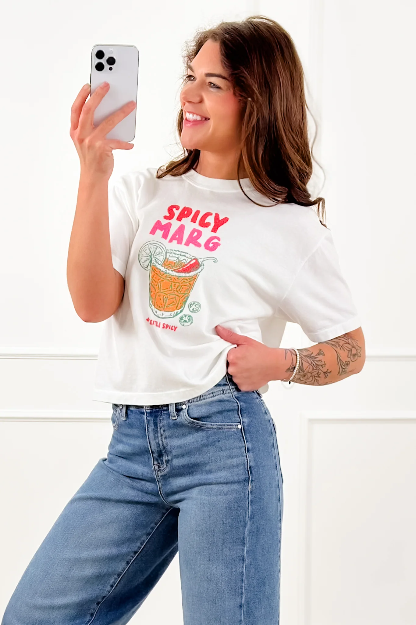 Plus/Reg Short Sleeve "Spicy Marg" Graphic Tee - Image 2