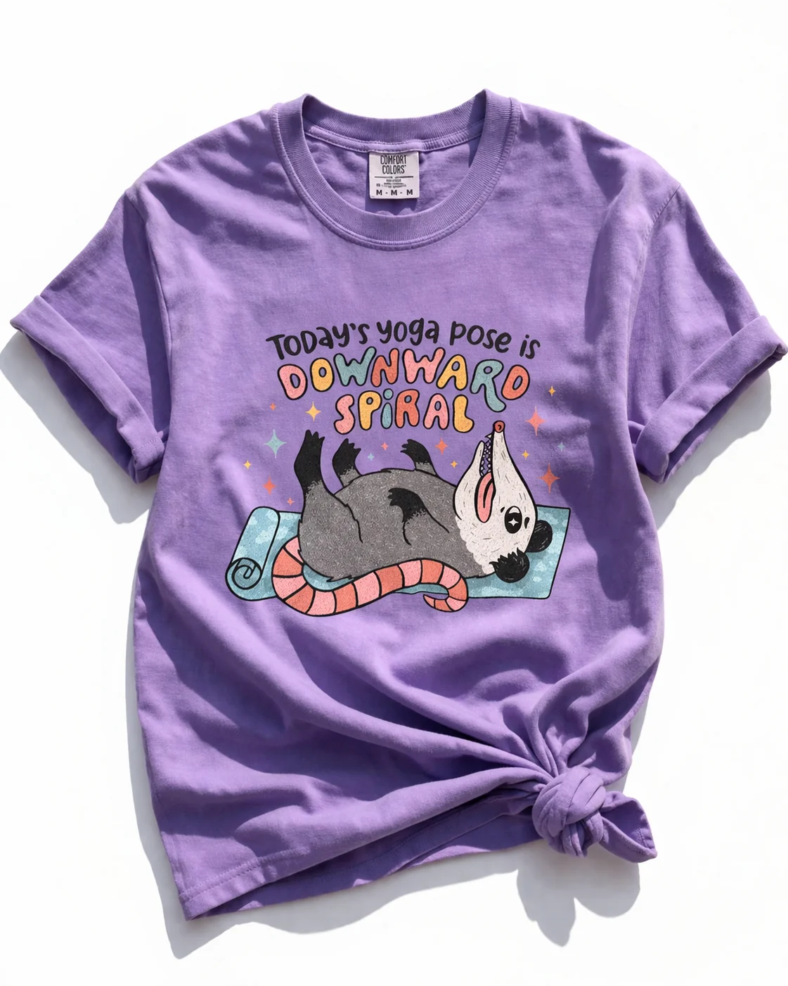 Plus/Reg Short Sleeve "Todays Yoga Pose Is..." Graphic Tee