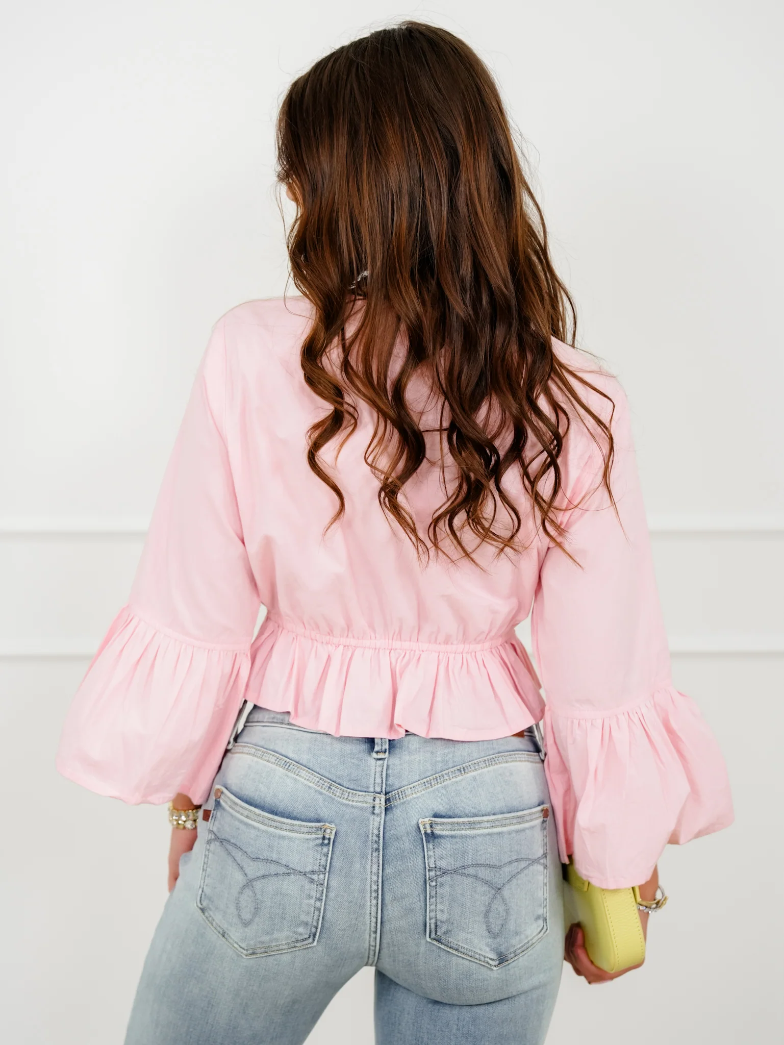 POL Embroidered V Neck Elastic Waist Top - Image 8