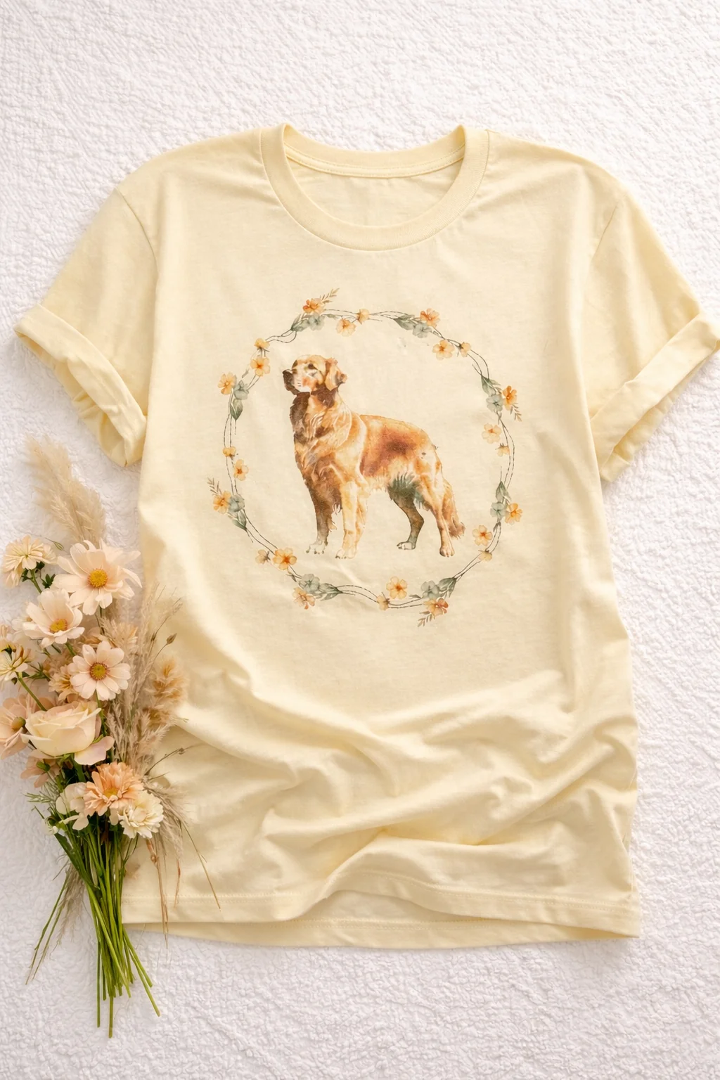 Short Sleeve Golden Retriever Graphic Tee