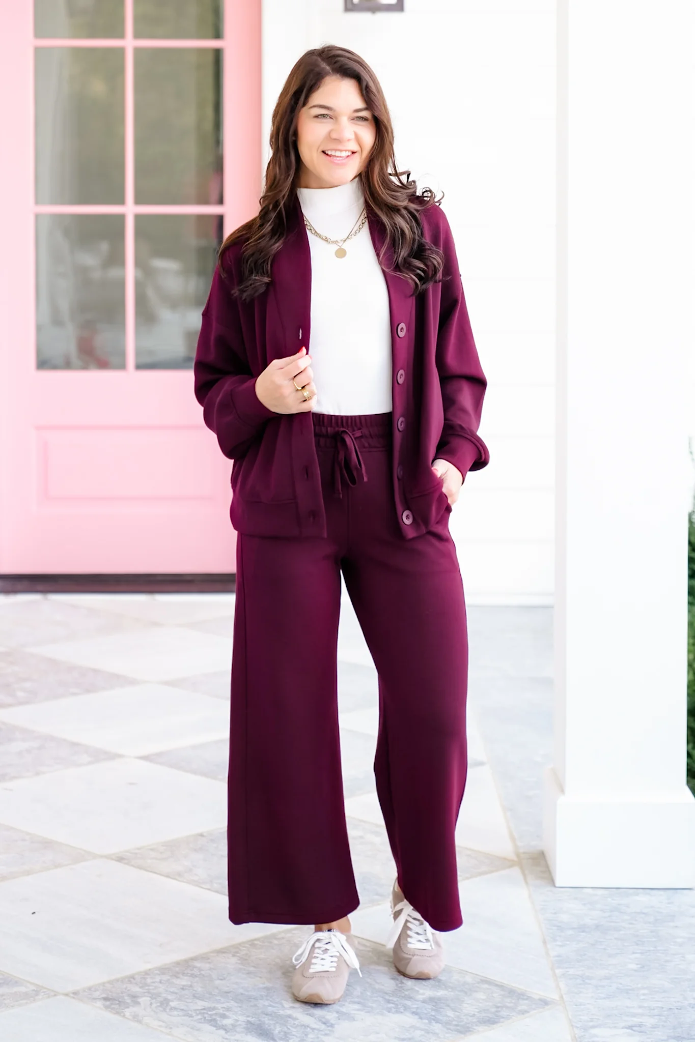 Solid Long Sleeve Knit Button Up Cardigan - Image 5