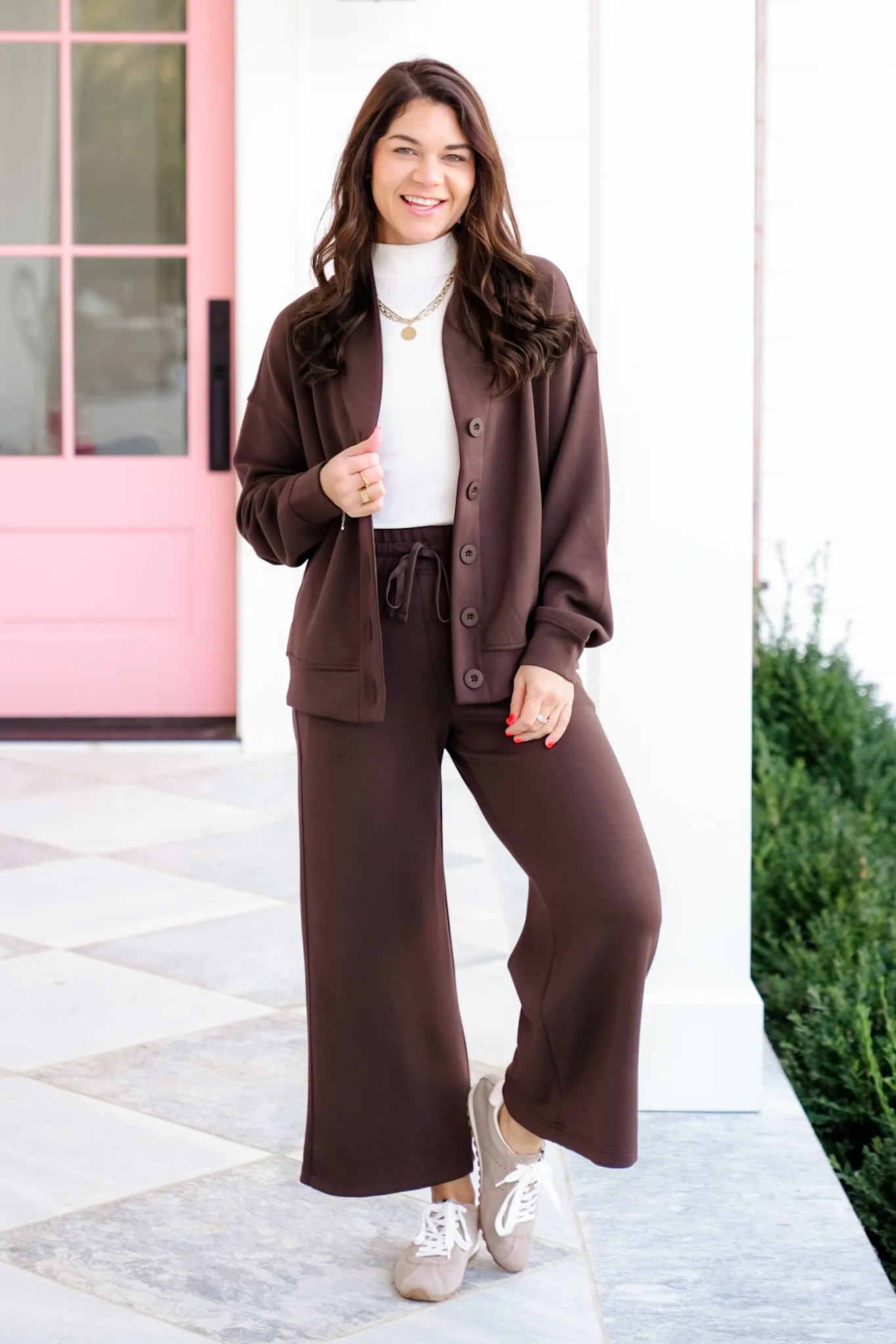 Solid Long Sleeve Knit Button Up Cardigan - Image 9