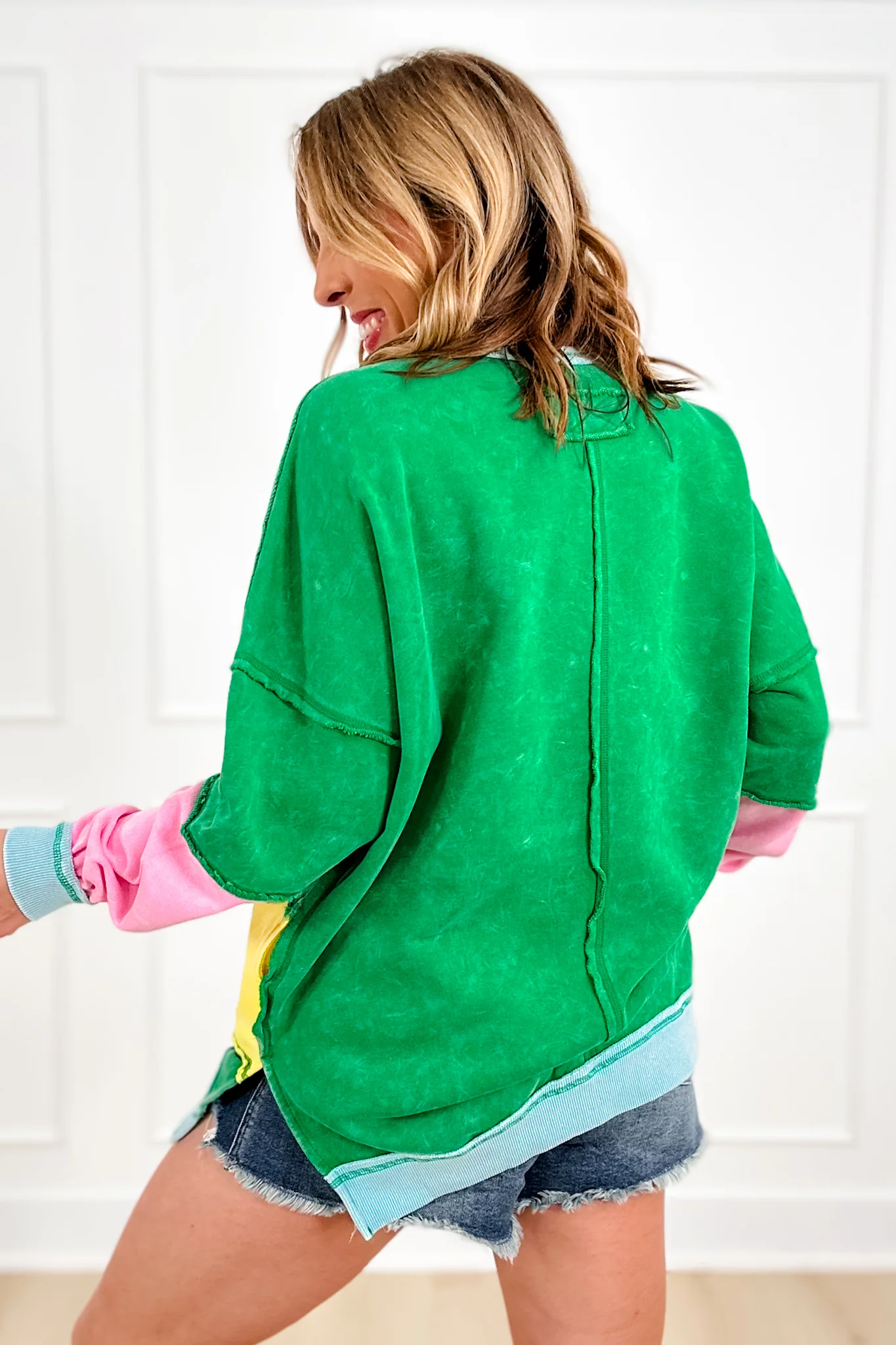 Stripe Color Block Long Sleeve Sweatshirt - Image 4