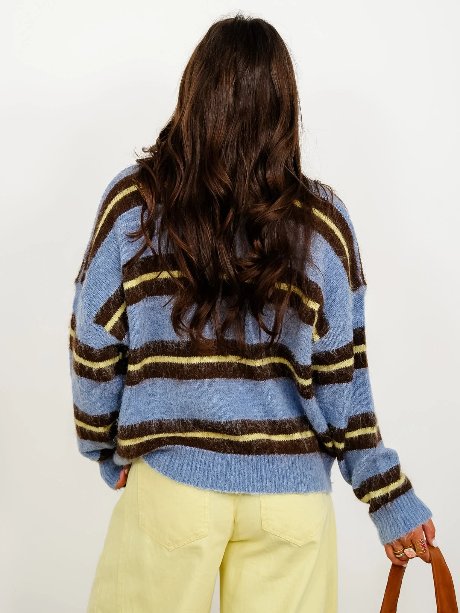 Striped Long Sleeve Pullover Sweater - Image 3