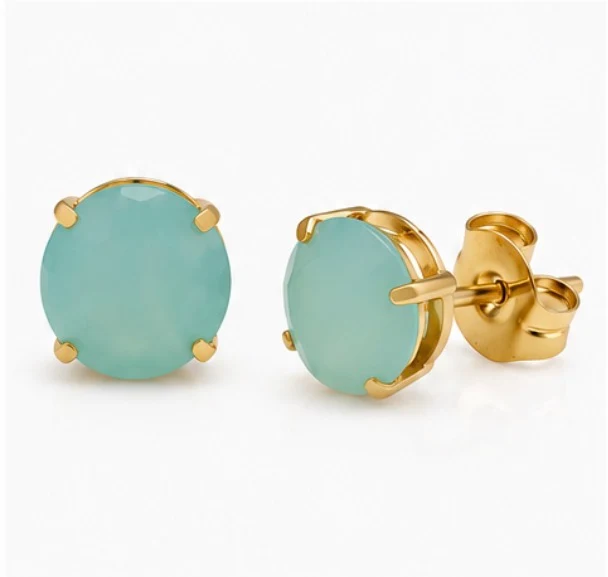 TOVA Basics Studs Gold Tone Crystal Earring - Image 5