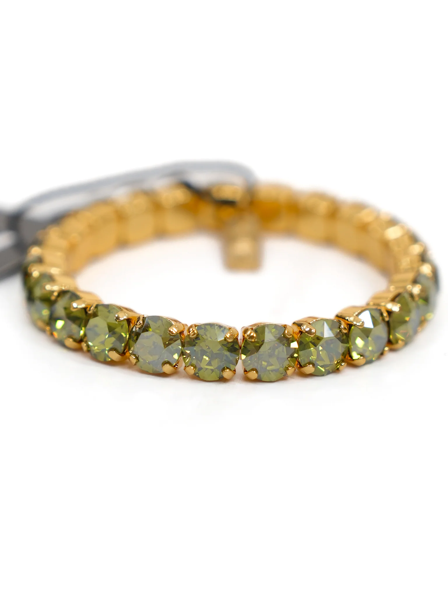 TOVA Oakland Olive Crystal Stretch Bracelet - Image 2