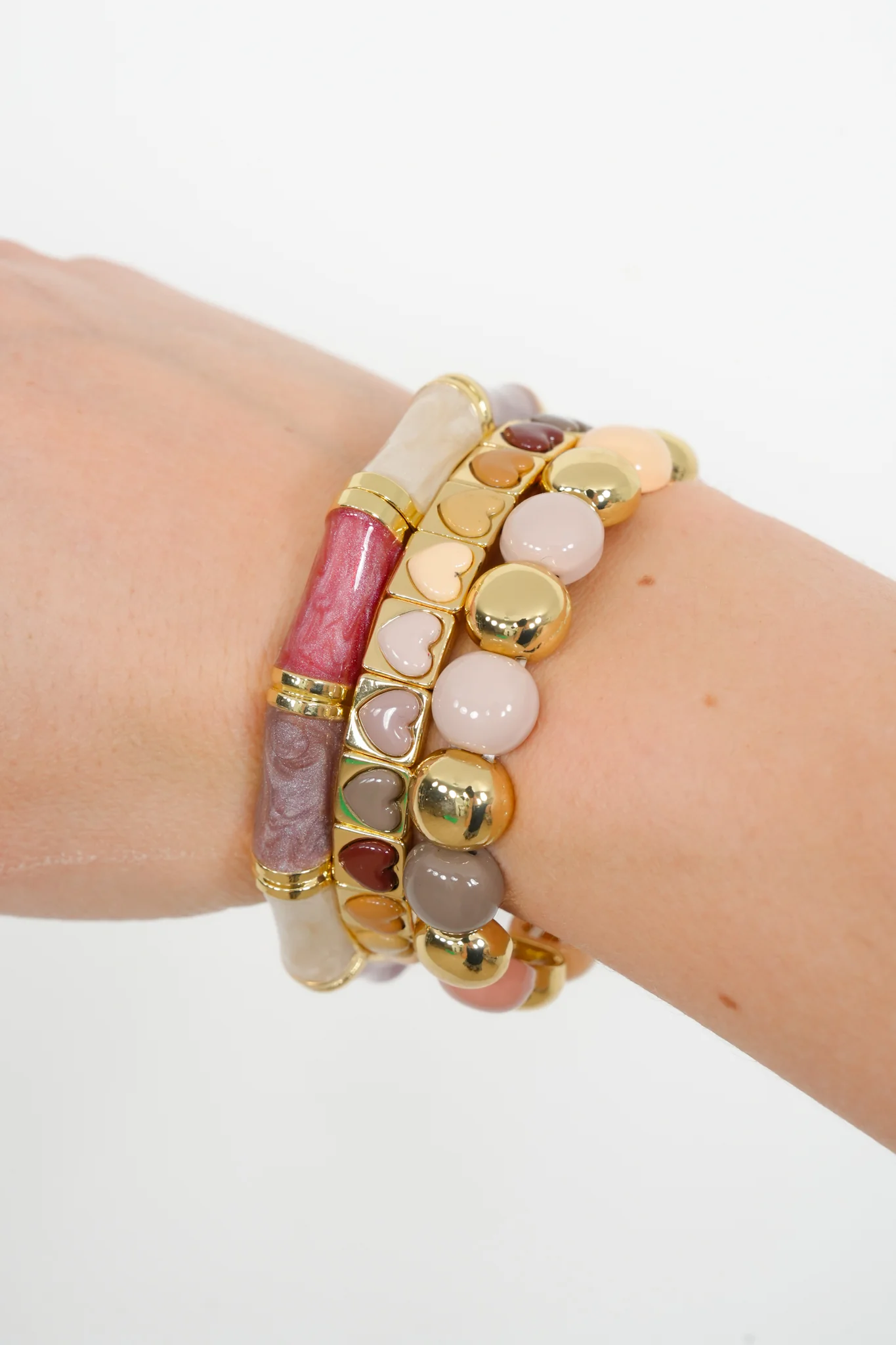 Treasure Jewels Chic Neutral Stack Bracelet Set