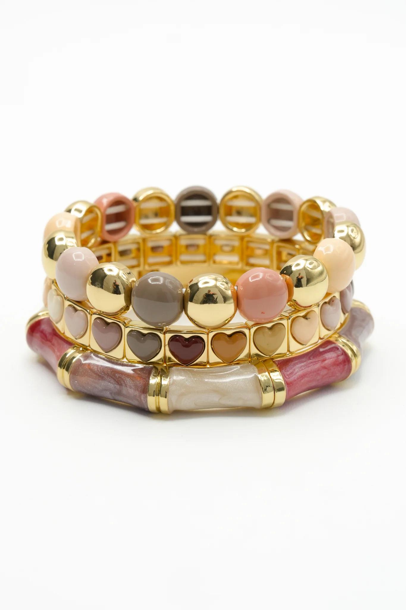 Treasure Jewels Chic Neutral Stack Bracelet Set - Image 3